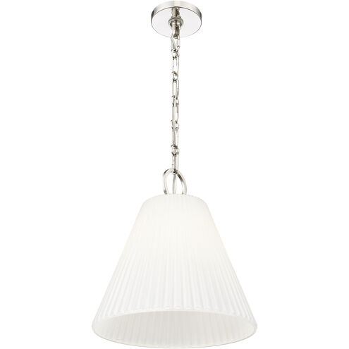 Alaric 1 Light 14 inch Polished Nickel Pendant Ceiling Light