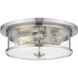 Savannah 3 Light 15.75 inch Brushed Nickel Flush Mount Ceiling Light