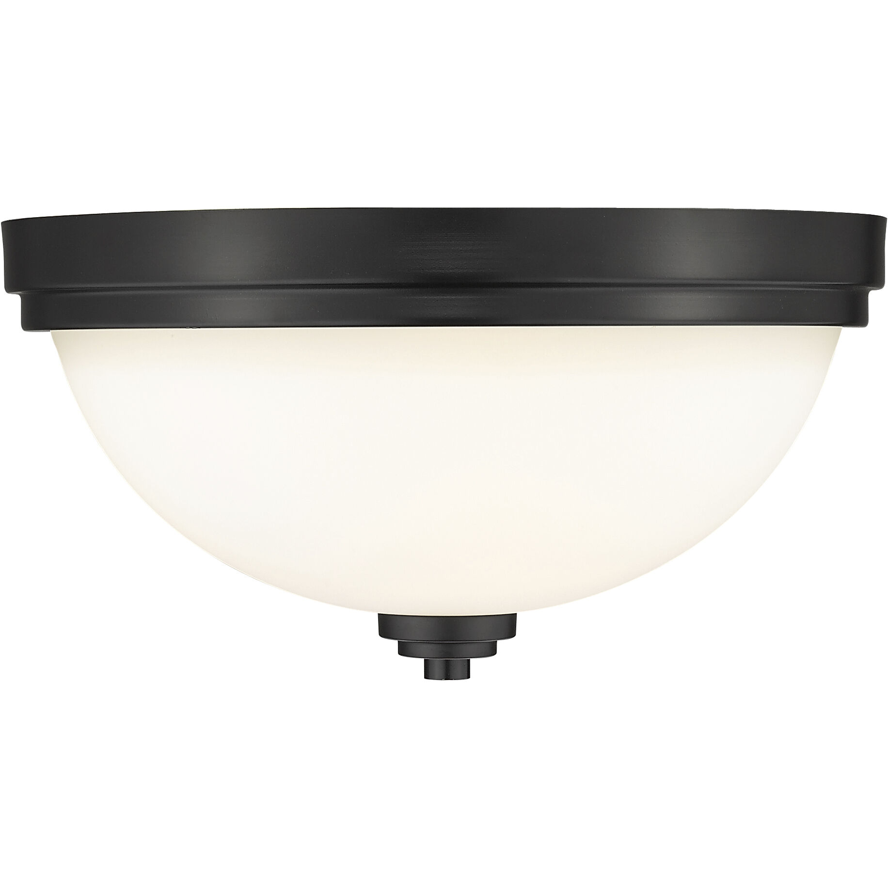 Ashton 2 Light 13 inch Matte Black Flush Mount Ceiling Light in 4