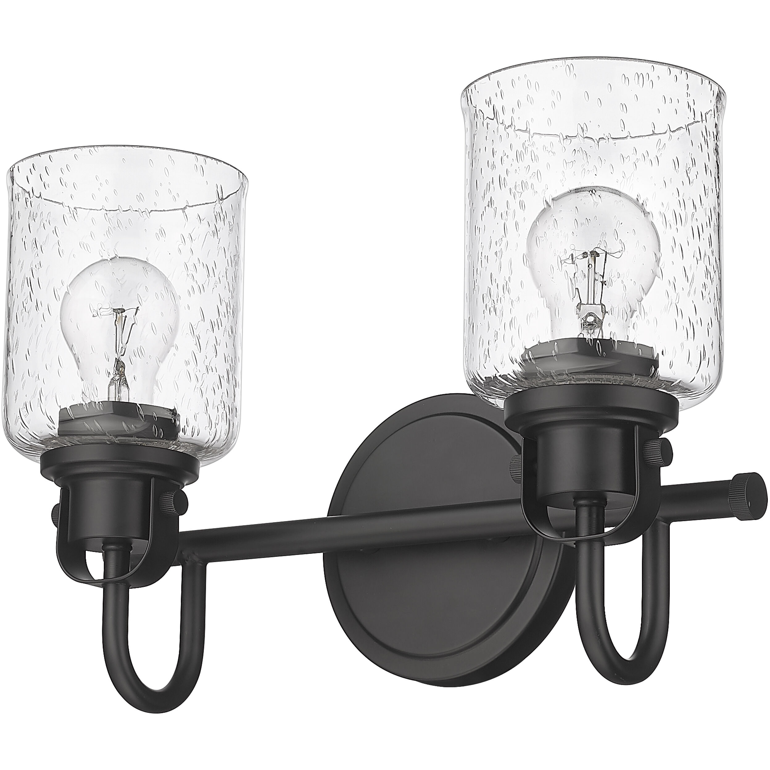 Kinsley 2 Light 14.5 inch Matte Black Bath Vanity Wall Light