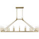 Barclay 16 Light 56 inch Olde Brass Linear Chandelier Ceiling Light