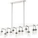 Calliope 12 Light 60 inch Polished Nickel Linear Chandelier Ceiling Light