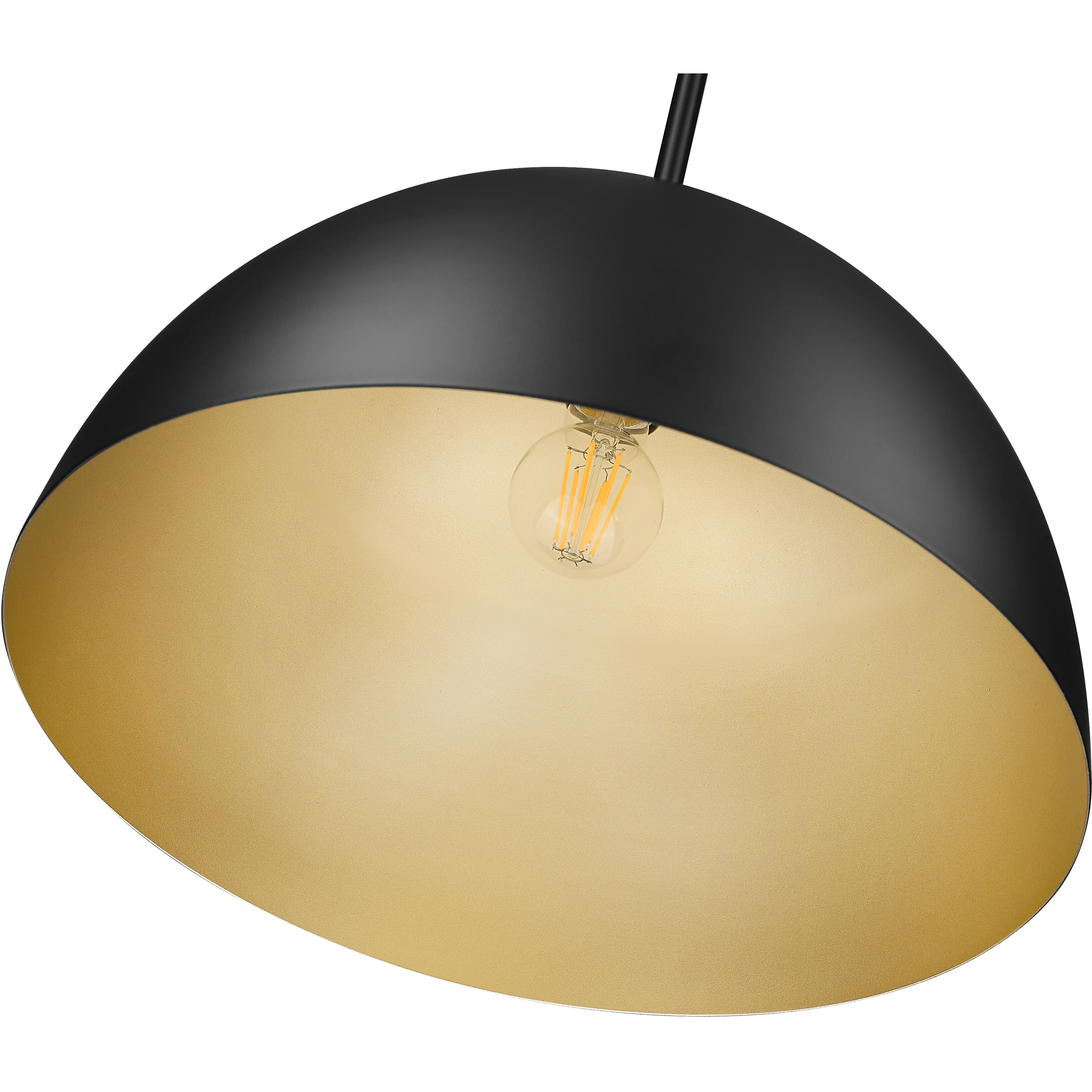 Vega Pendant Ceiling Light in Matte Black