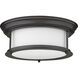 Sonna 2 Light 13.25 inch Bronze Flush Mount Ceiling Light in Matte Opal Glass
