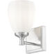 Oren 1 Light 6.5 inch Brushed Nickel Bath Vanity Light Wall Light