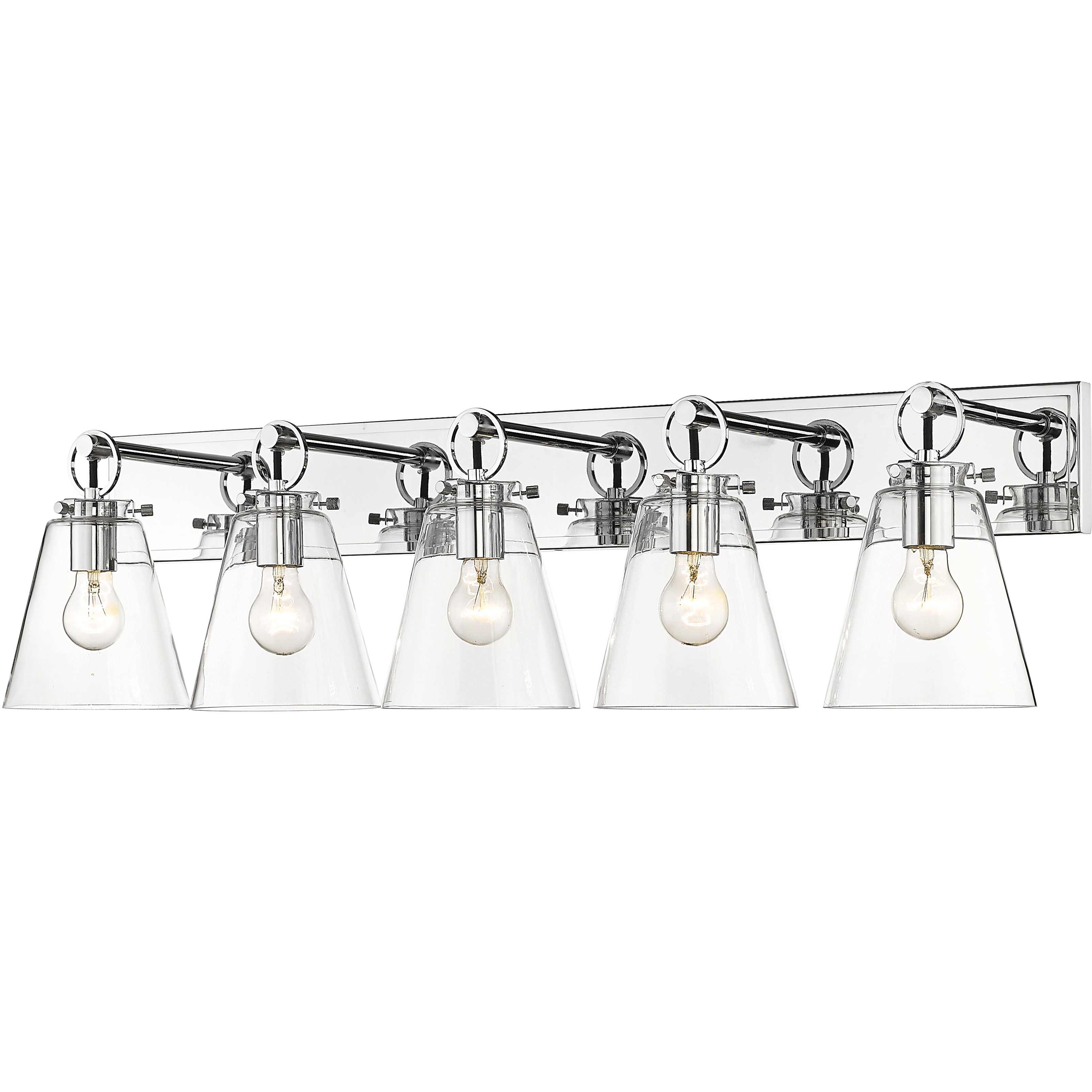 Harper 5 Light 39.75 inch Chrome Vanity Wall Light