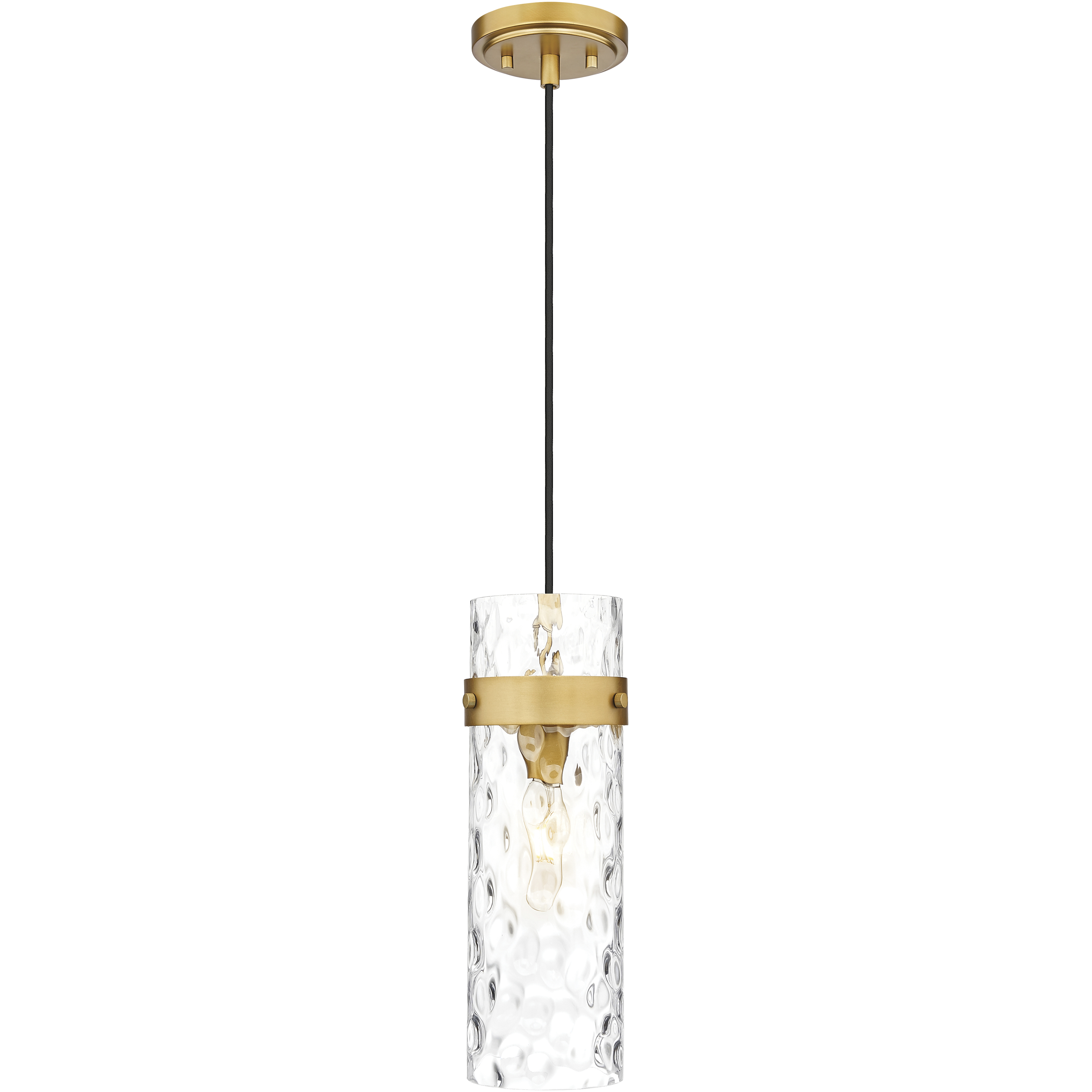 Fontaine 1 Light 5.75 inch Rubbed Brass Pendant Ceiling Light