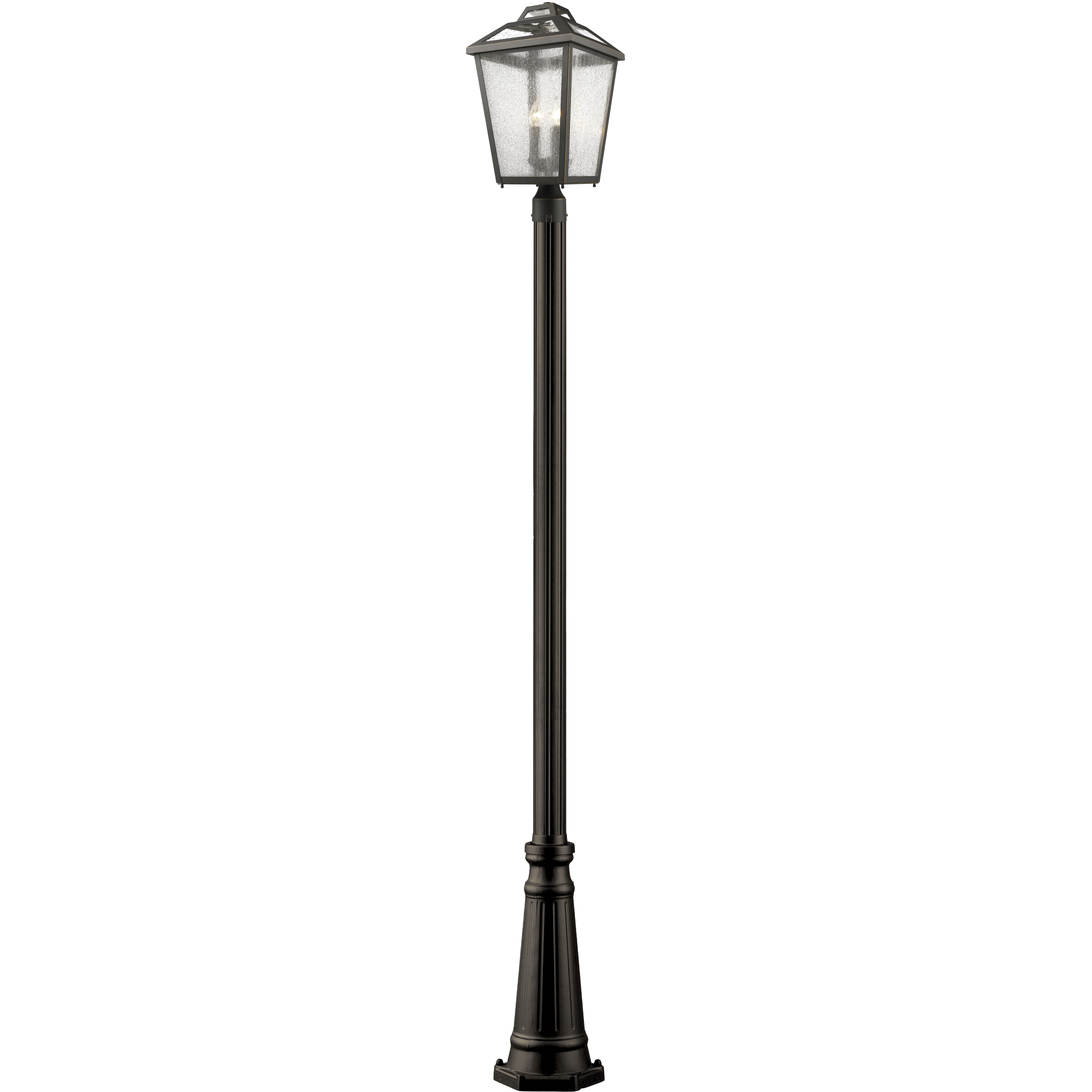 Bayland 3 Light 114.25 inch Oil Rubbed Bronze Outdoor Post Mounted Fixture in 14.77
