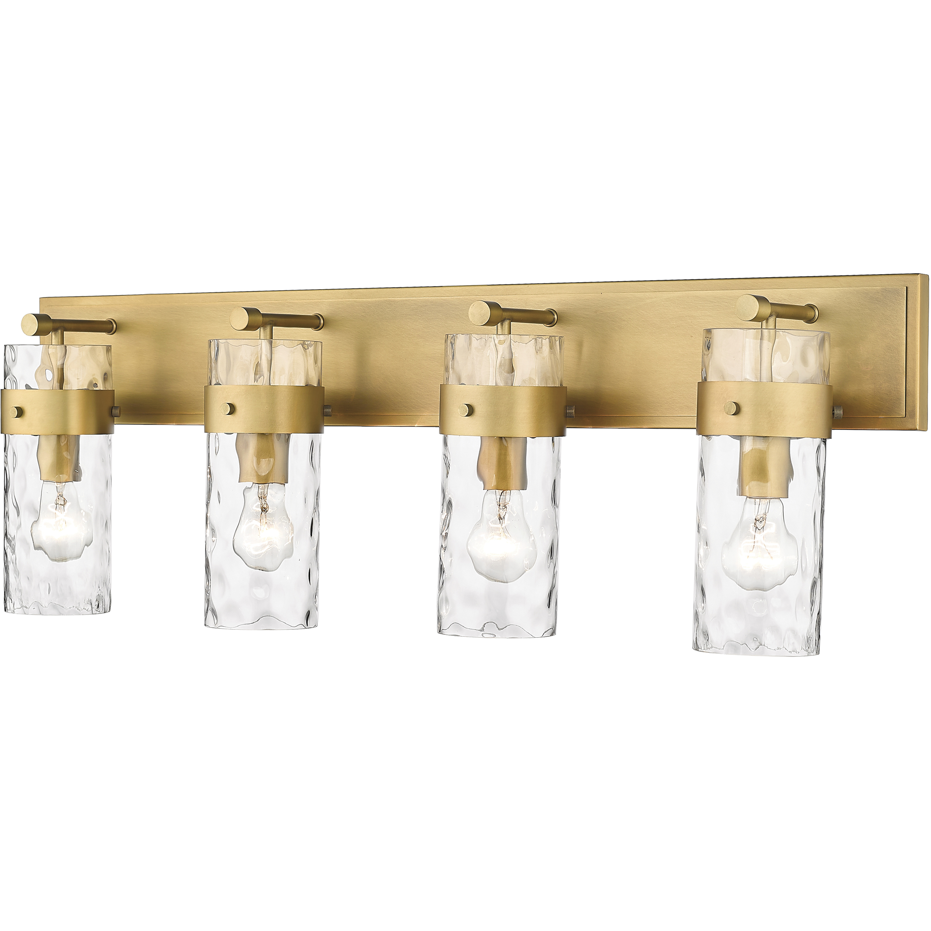Fontaine 4 Light 34 inch Rubbed Brass Vanity Wall Light in Rubbed Bronze