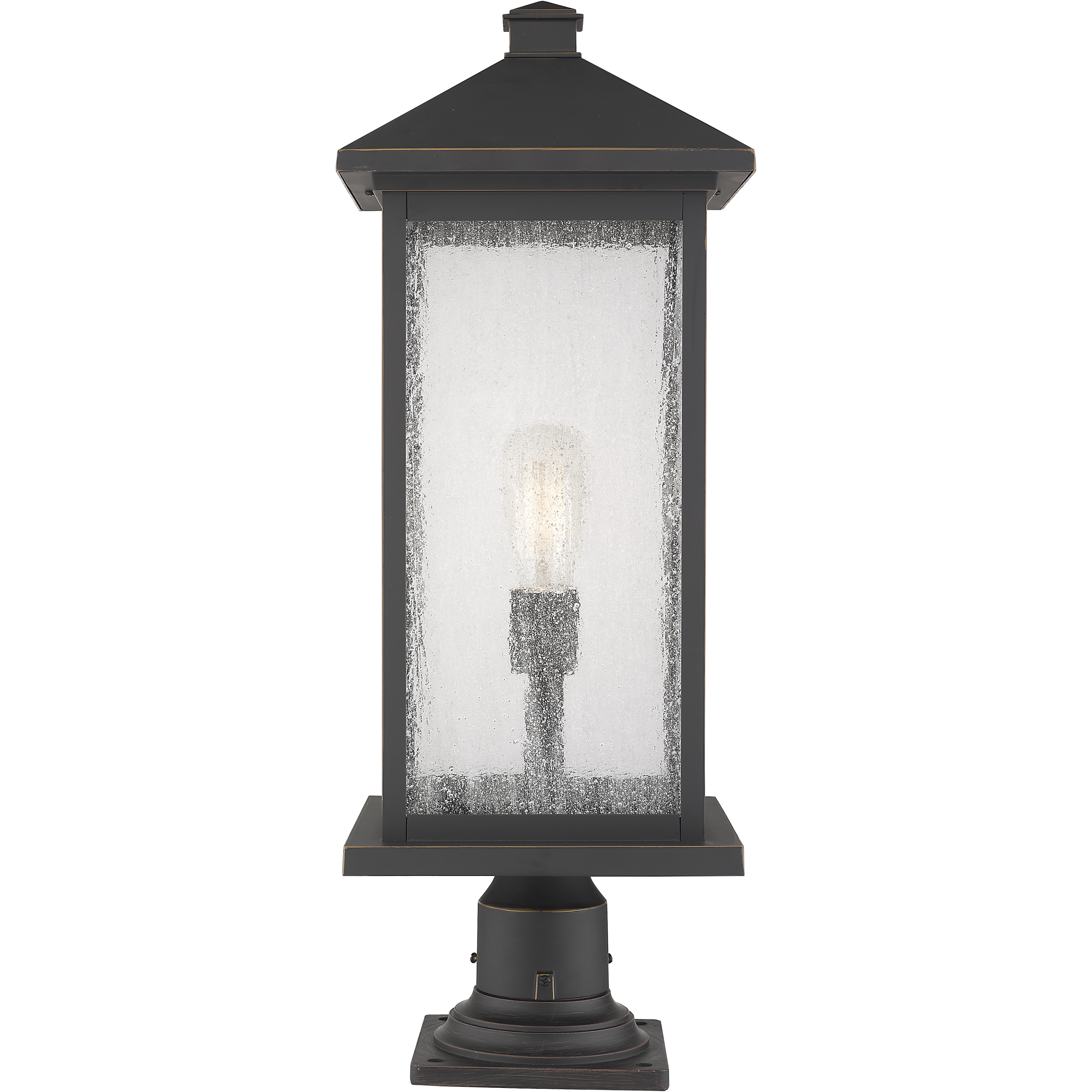 Portland 1 Light 26 inch Oil Rubbed Bronze Outdoor Pier Mounted Fixture