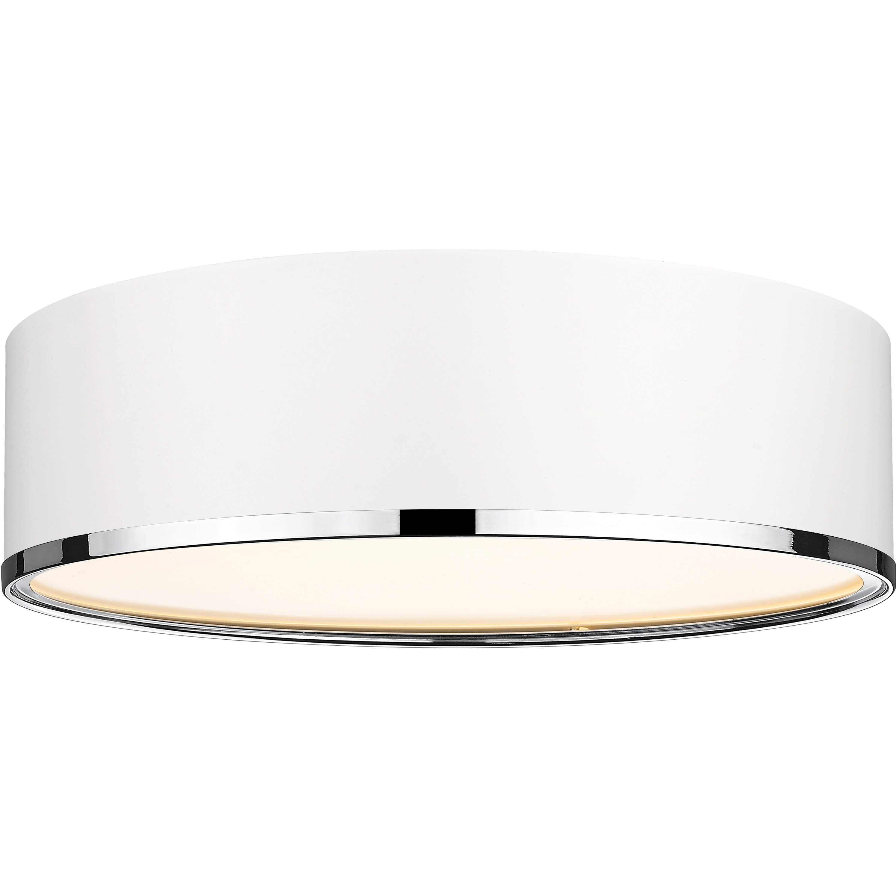 Arlo 4 Light 20.25 inch Matte White and Chrome Flush Mount Ceiling Light