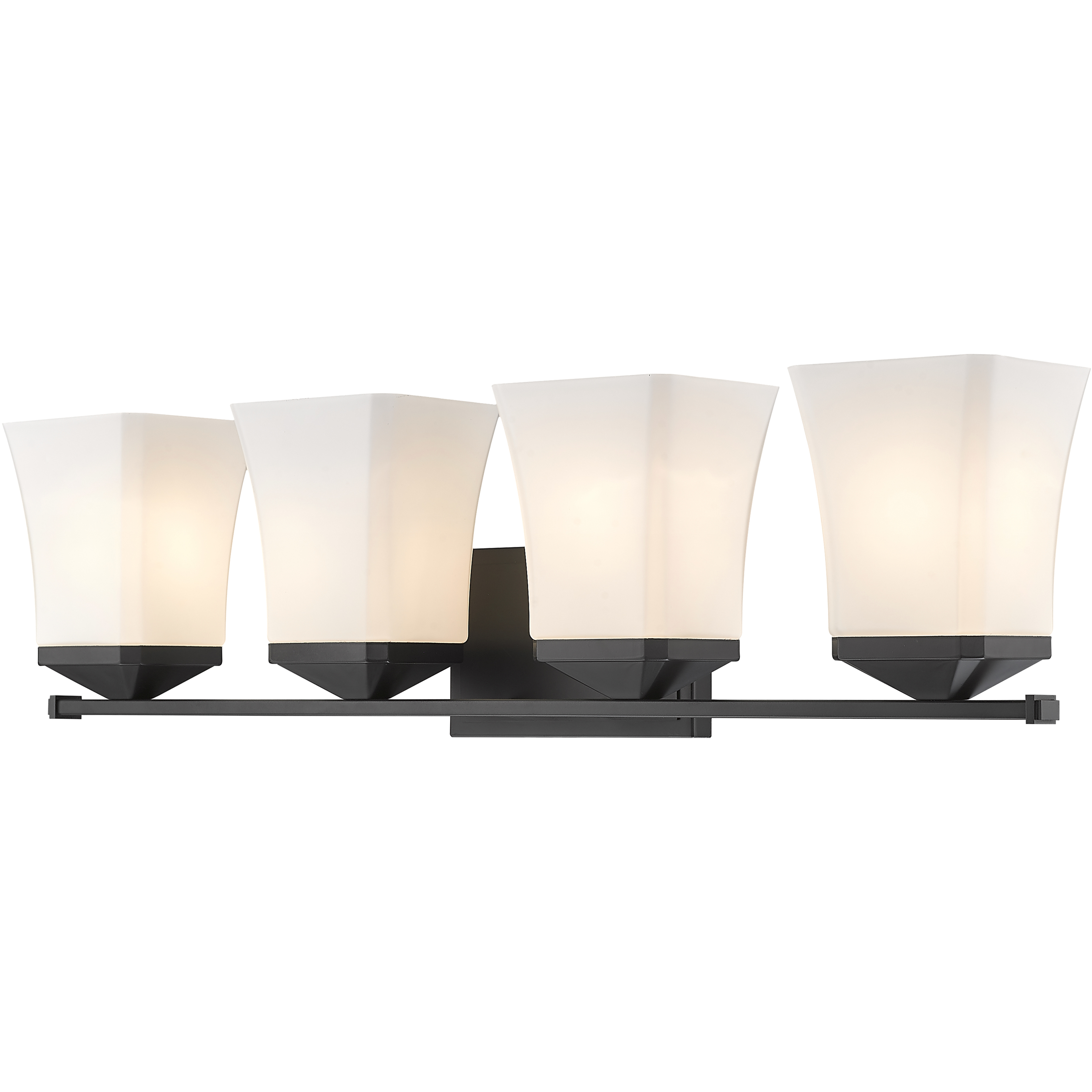 Darcy 4 Light 28 inch Matte Black Vanity Wall Light