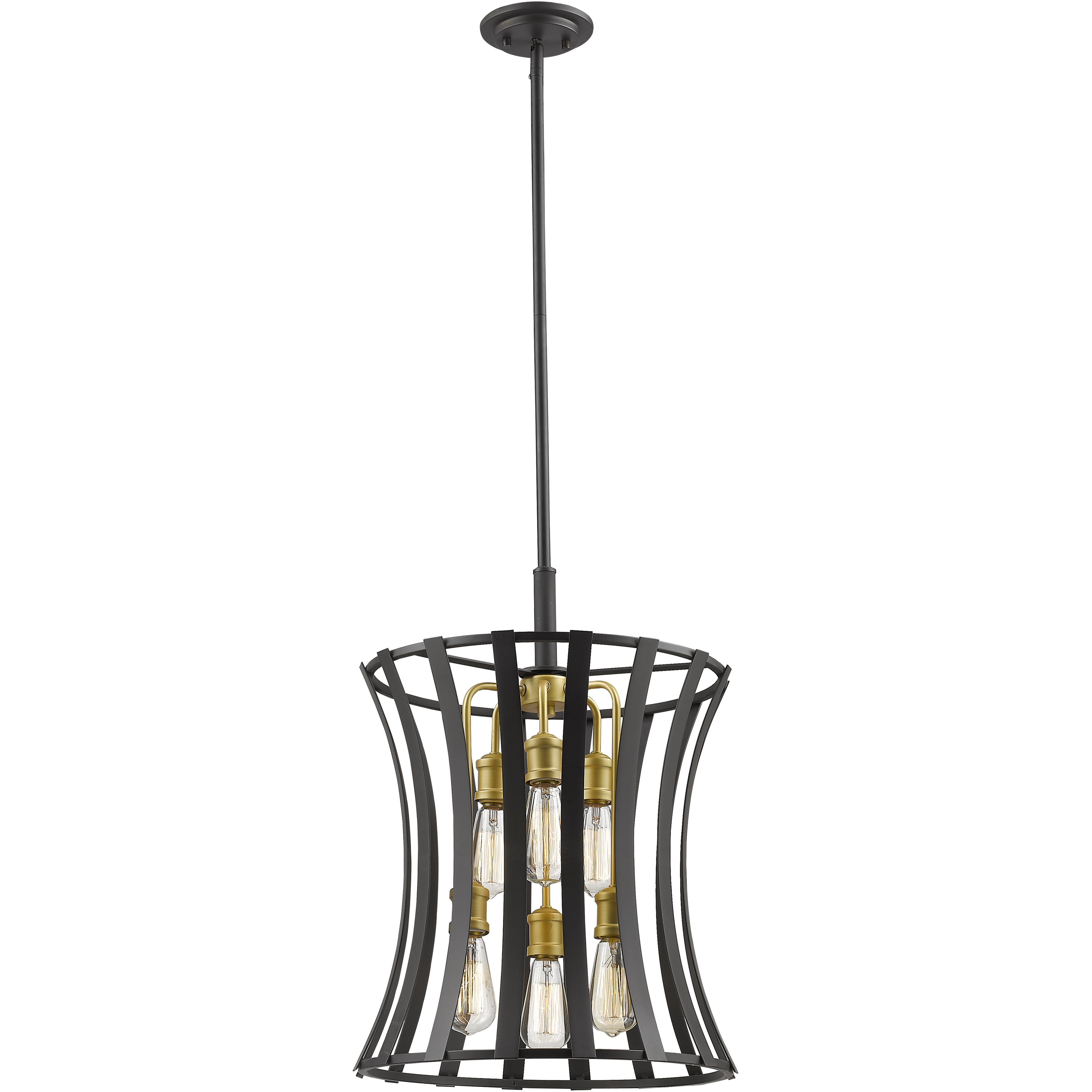 Geist 6 Light 16 inch Bronze Gold Pendant Ceiling Light