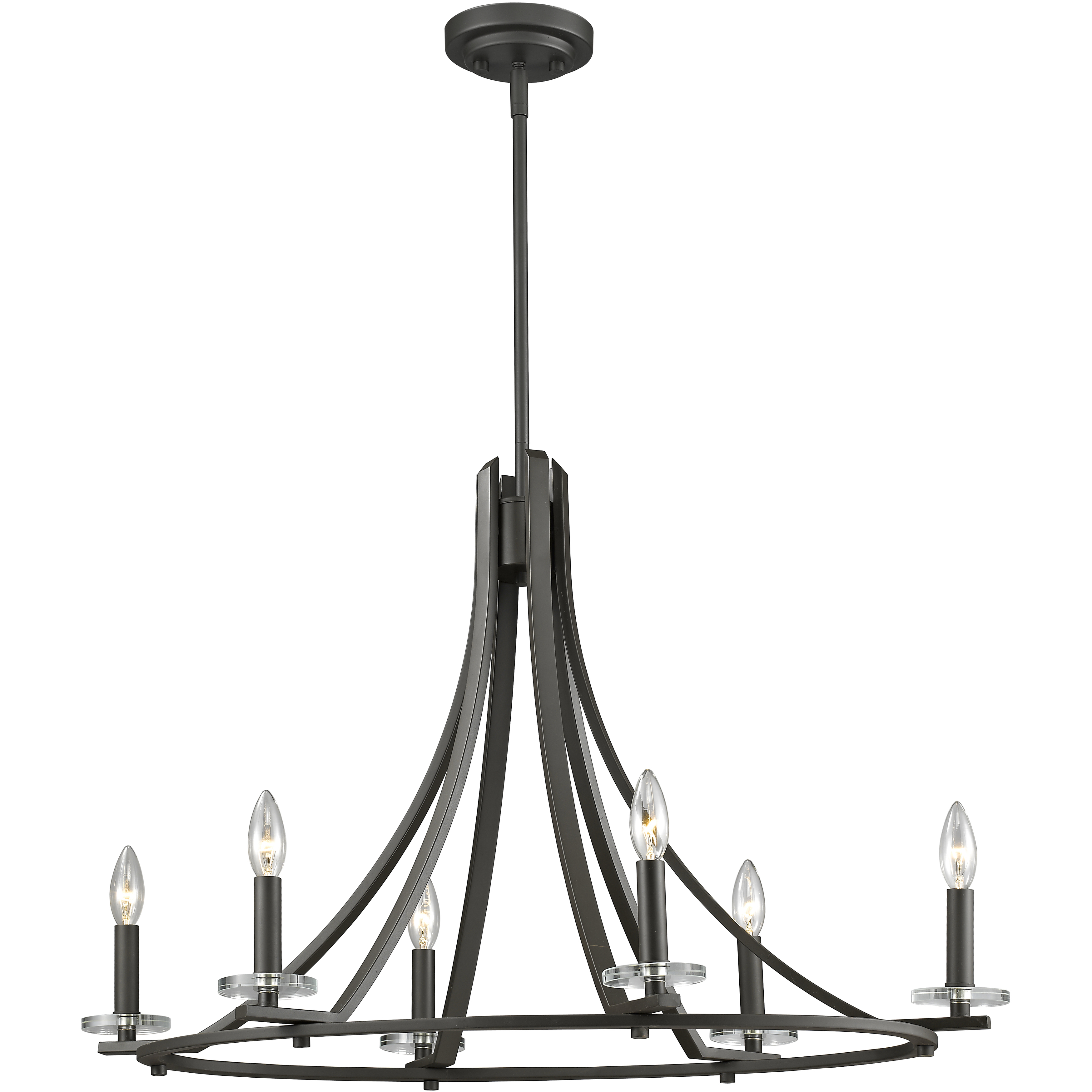 Verona 6 Light 32.25 inch Bronze Chandelier Ceiling Light