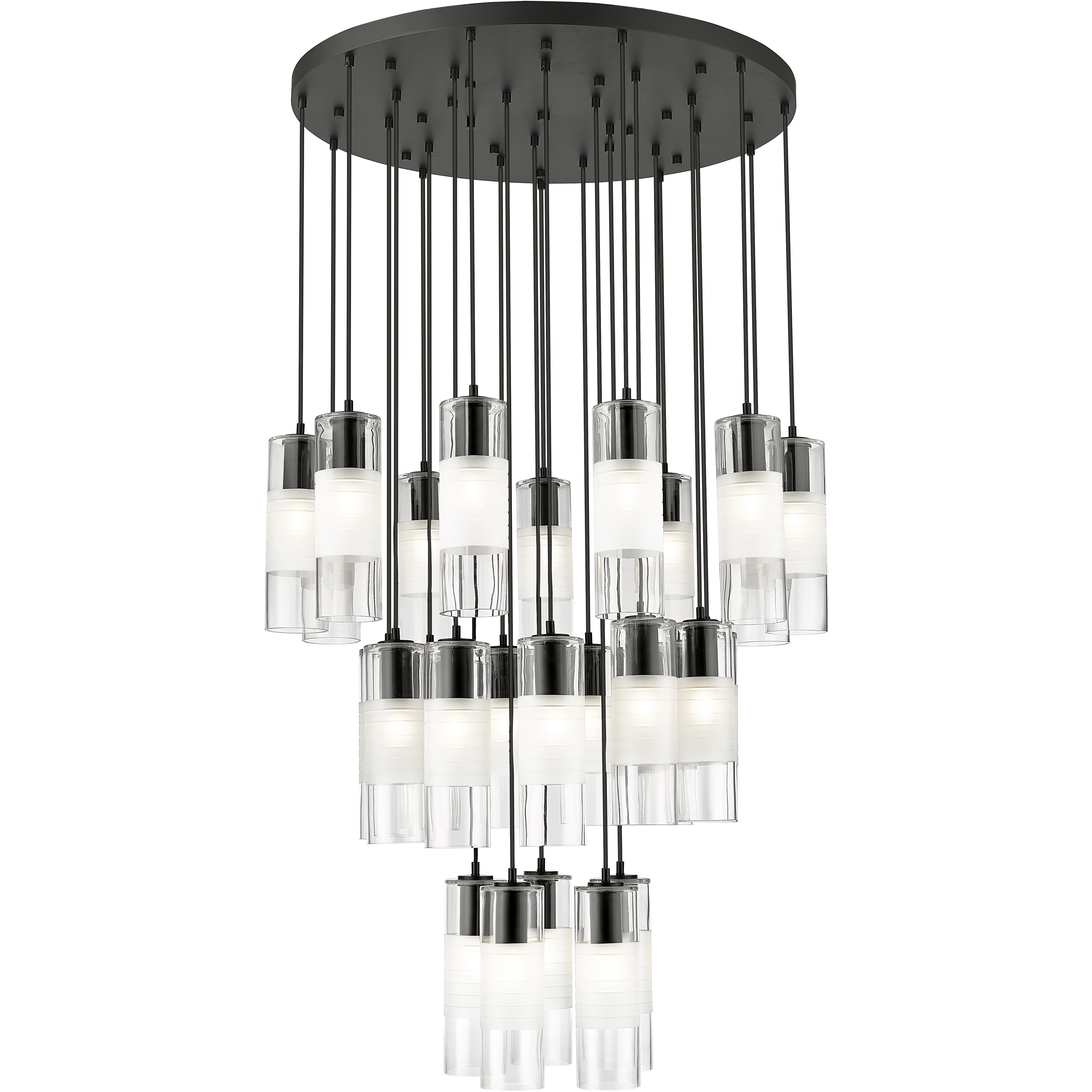 Alton 27 Light 36 inch Matte Black Chandelier Ceiling Light
