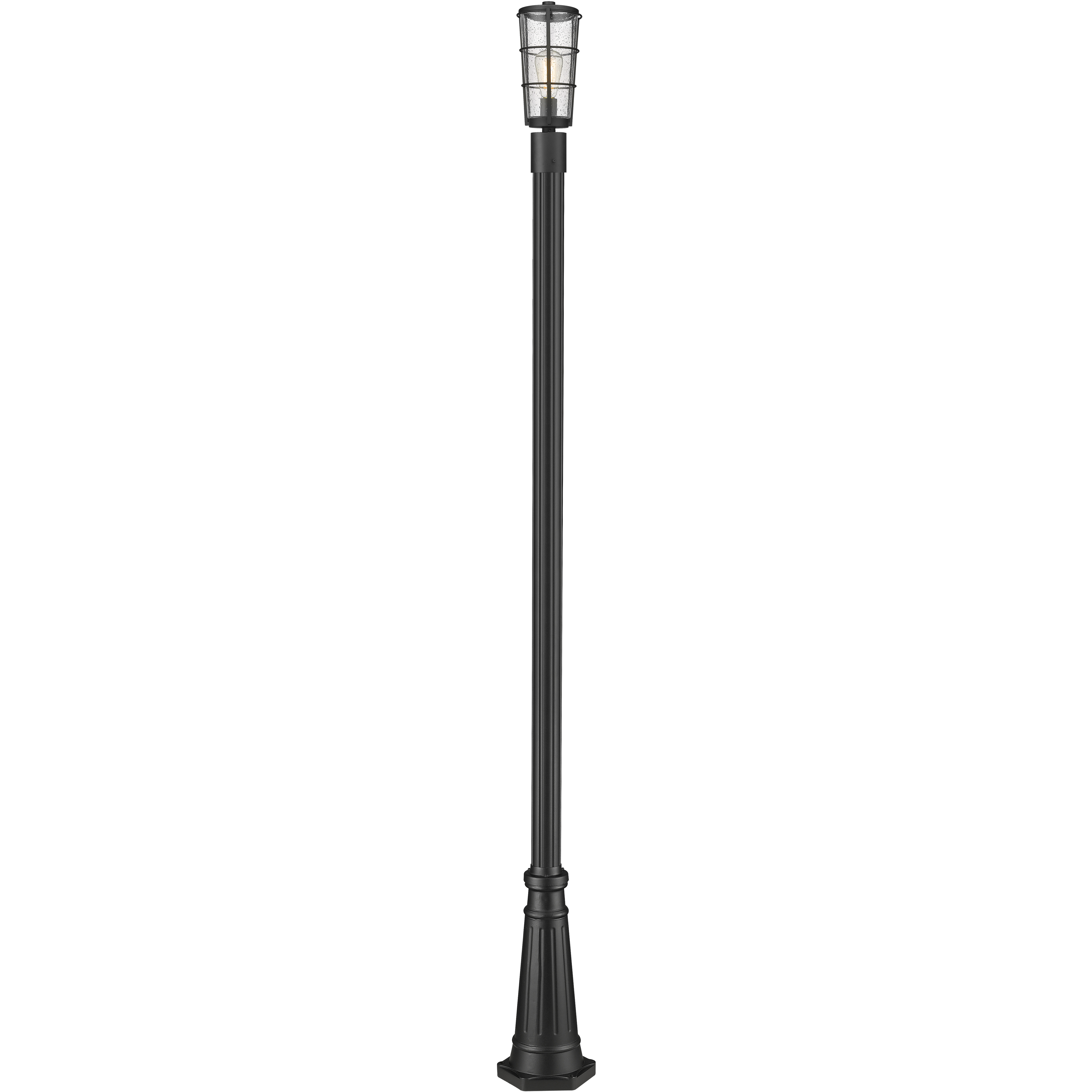 Helix 1 Light 109.25 inch Black Outdoor Post Mounted Fixture