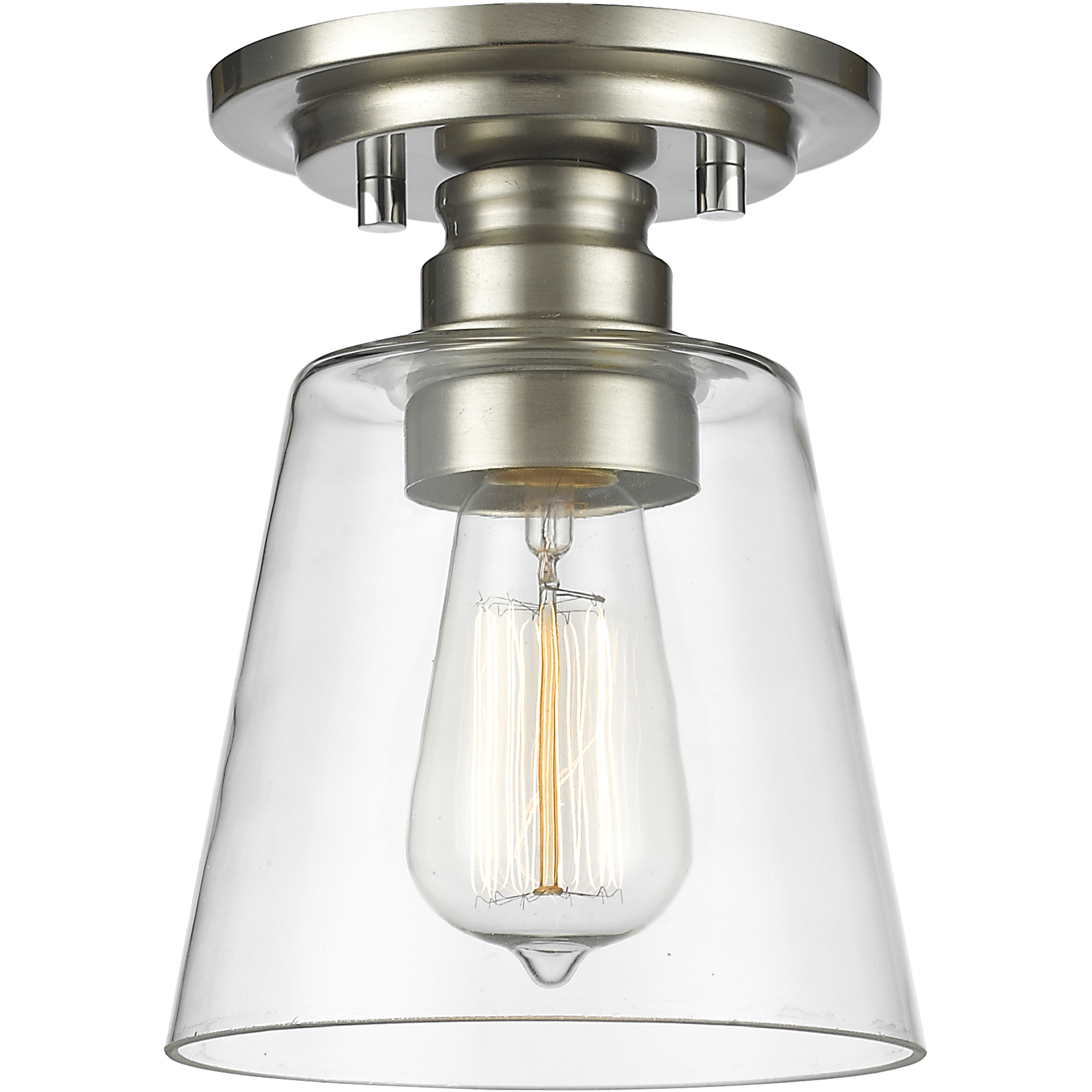 Annora 1 Light 7 inch Brushed Nickel Flush Mount Ceiling Light