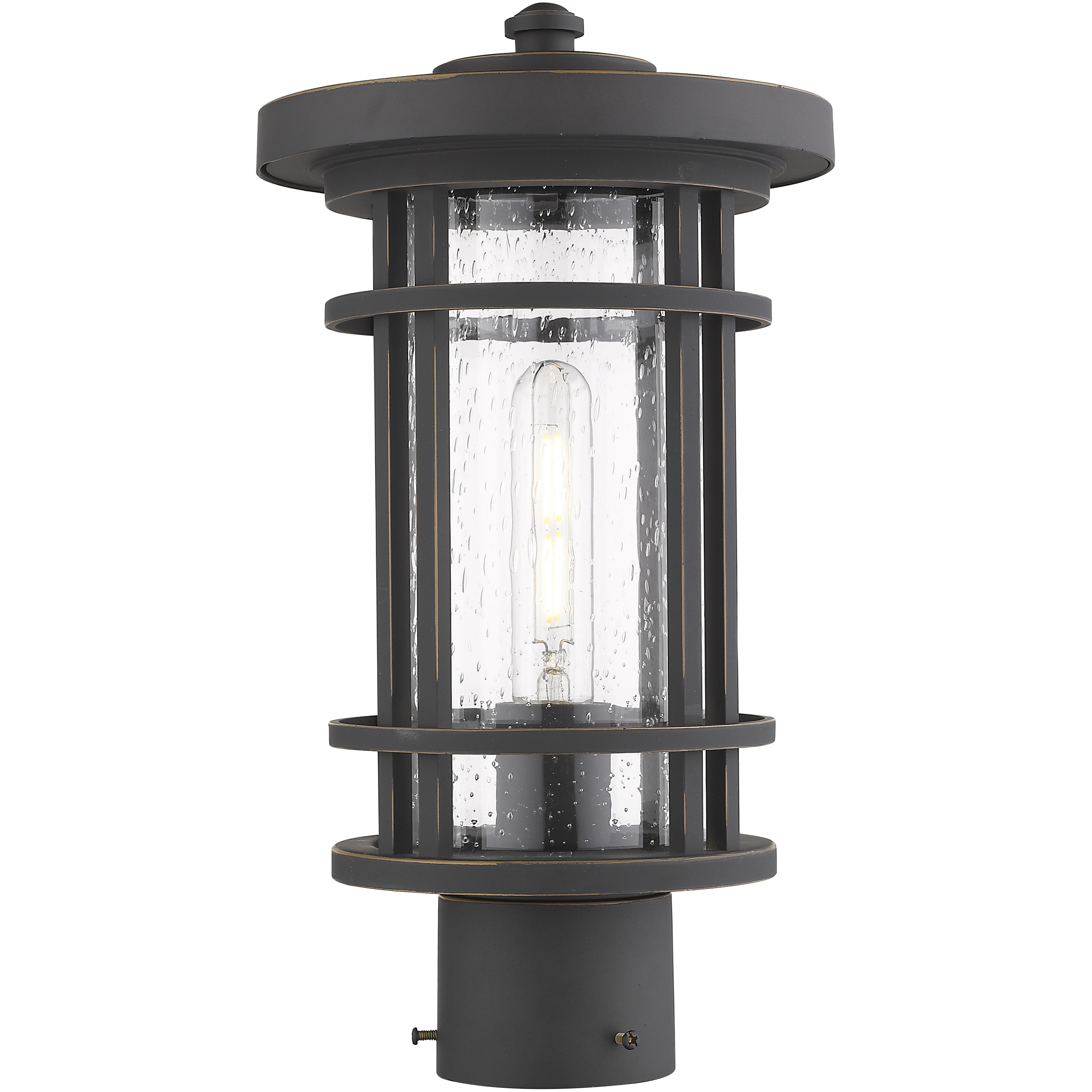 Jordan 1 Light 14.75 inch Oil Rubbed Bronze Outdoor Post Mount Fixture