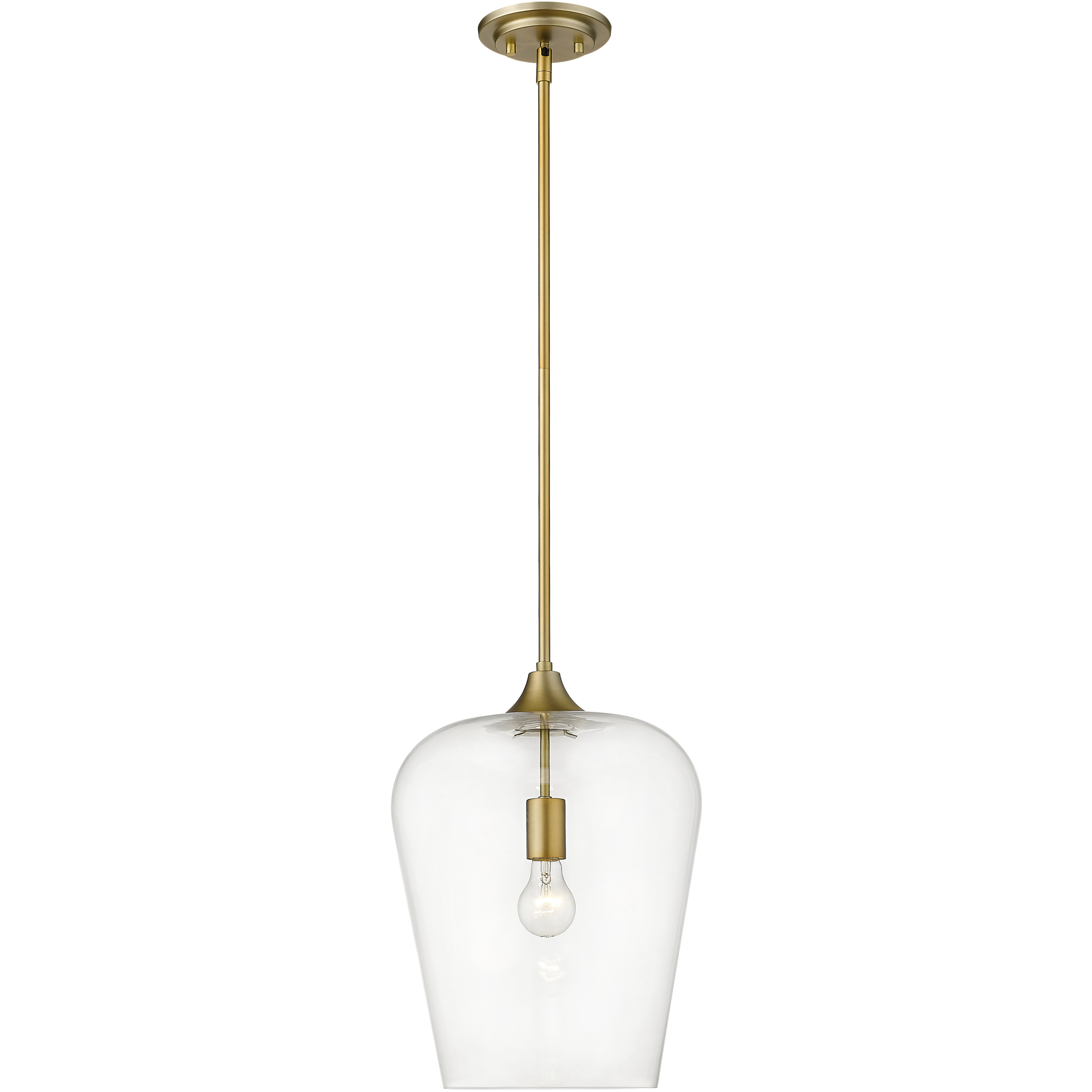 Joliet 1 Light 12 inch Olde Brass Pendant Ceiling Light