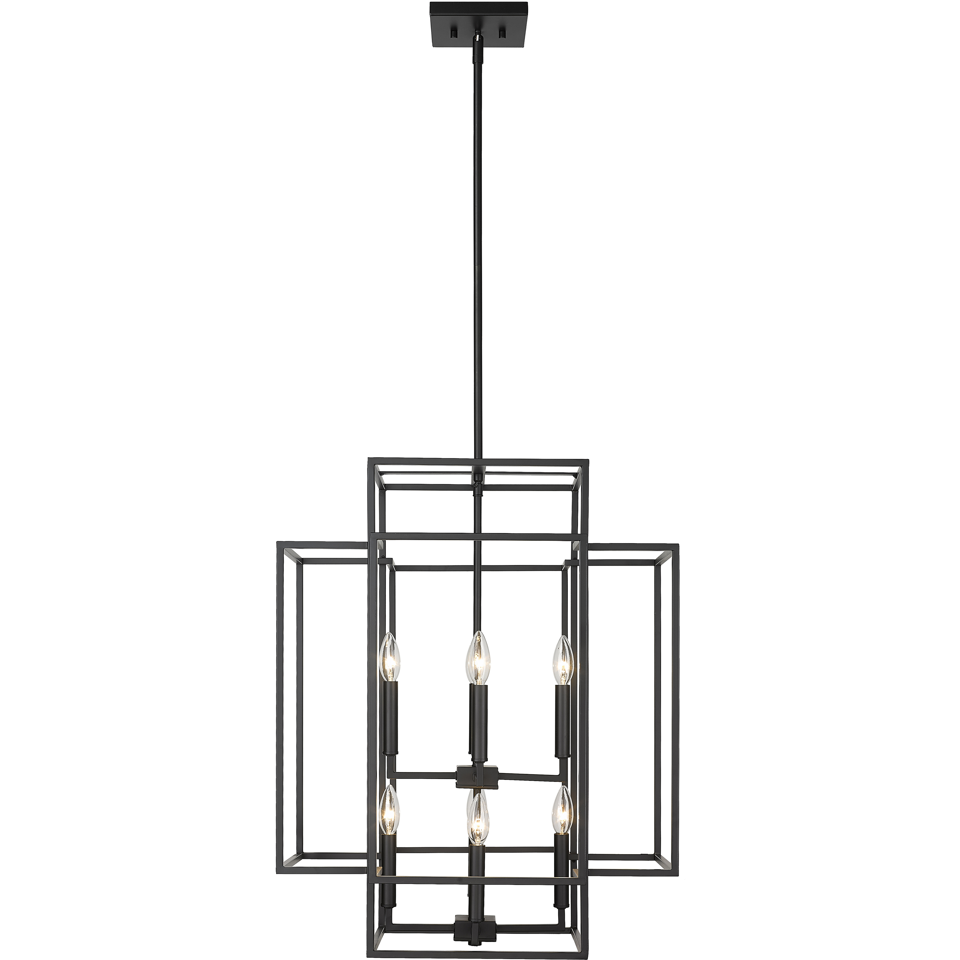Titania 8 Light 22 inch Matte Black Chandelier Ceiling Light