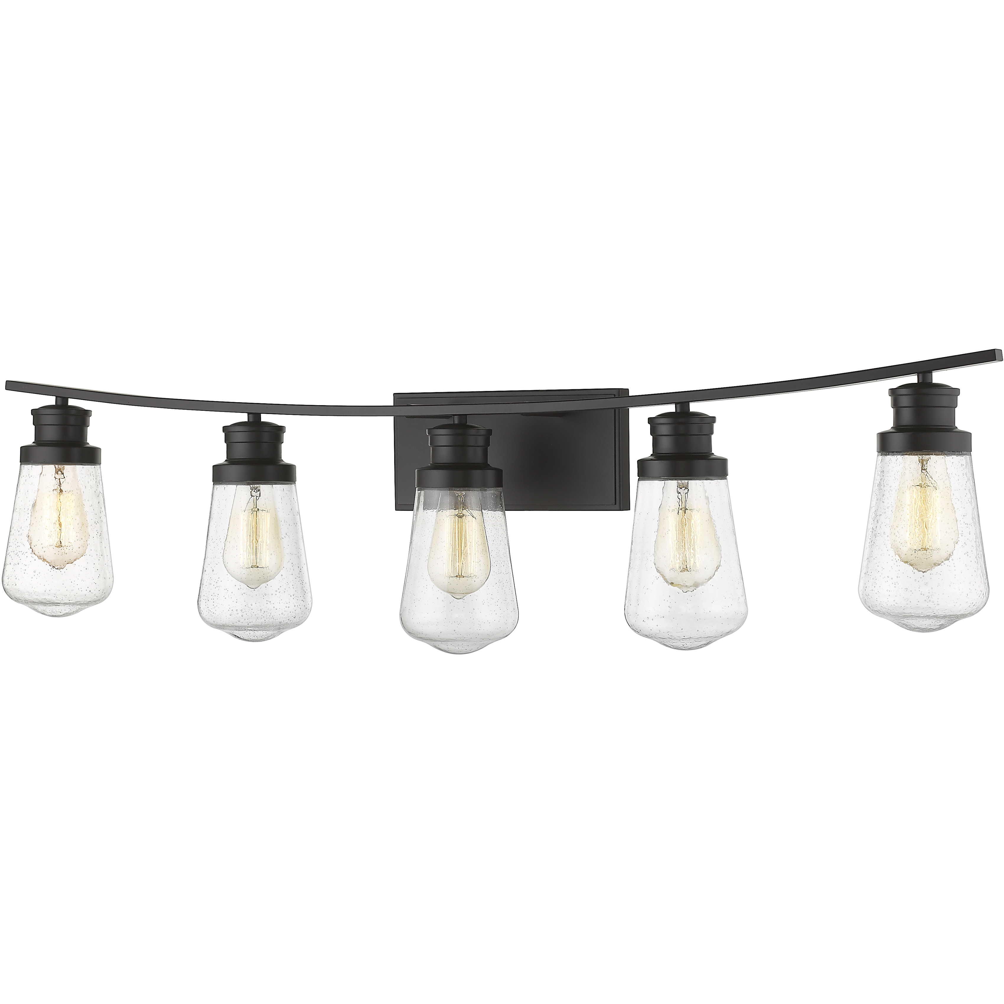 Gaspar 5 Light 40 inch Bronze Vanity Wall Light