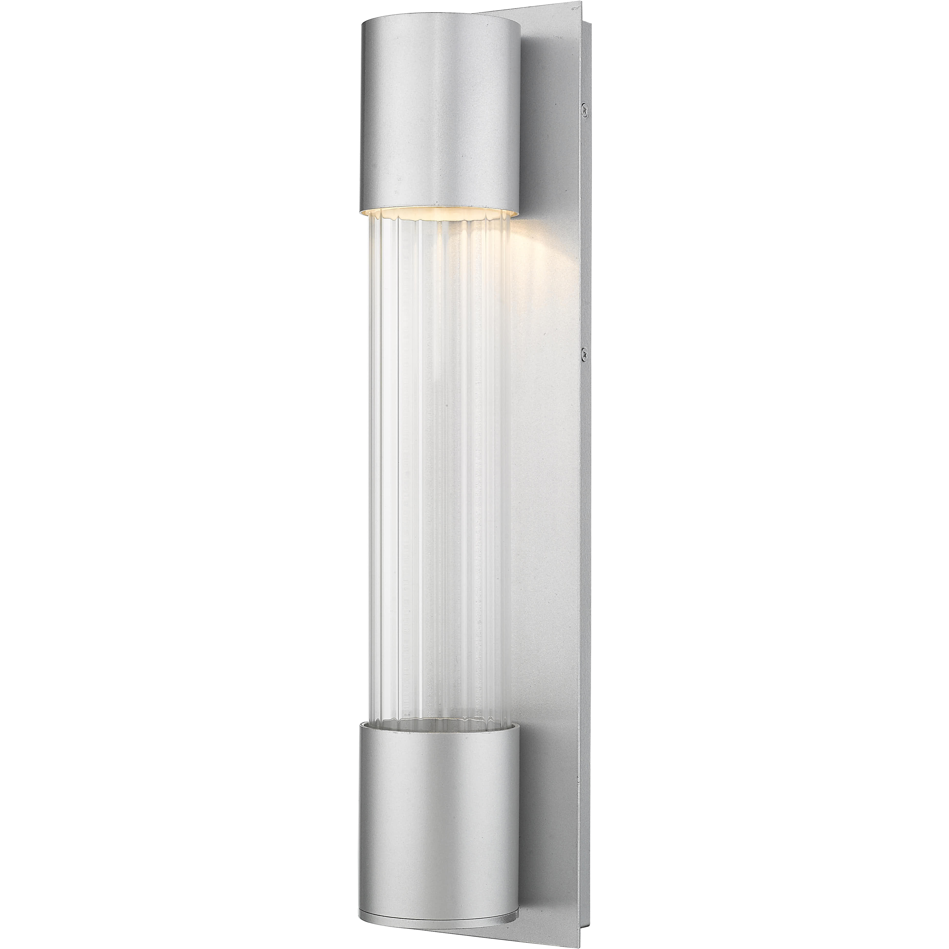 Z-Lite 575M-SL-LED Striate Outdoor Wall Light in Silver
