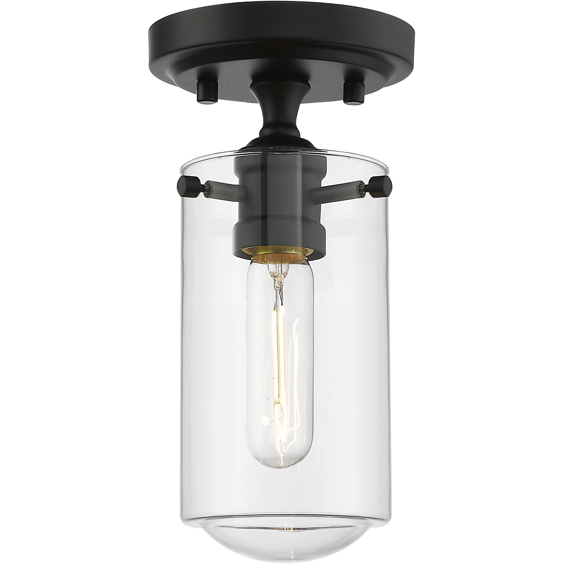 Delaney 1 Light 5 inch Matte Black Flush Mount Ceiling Light