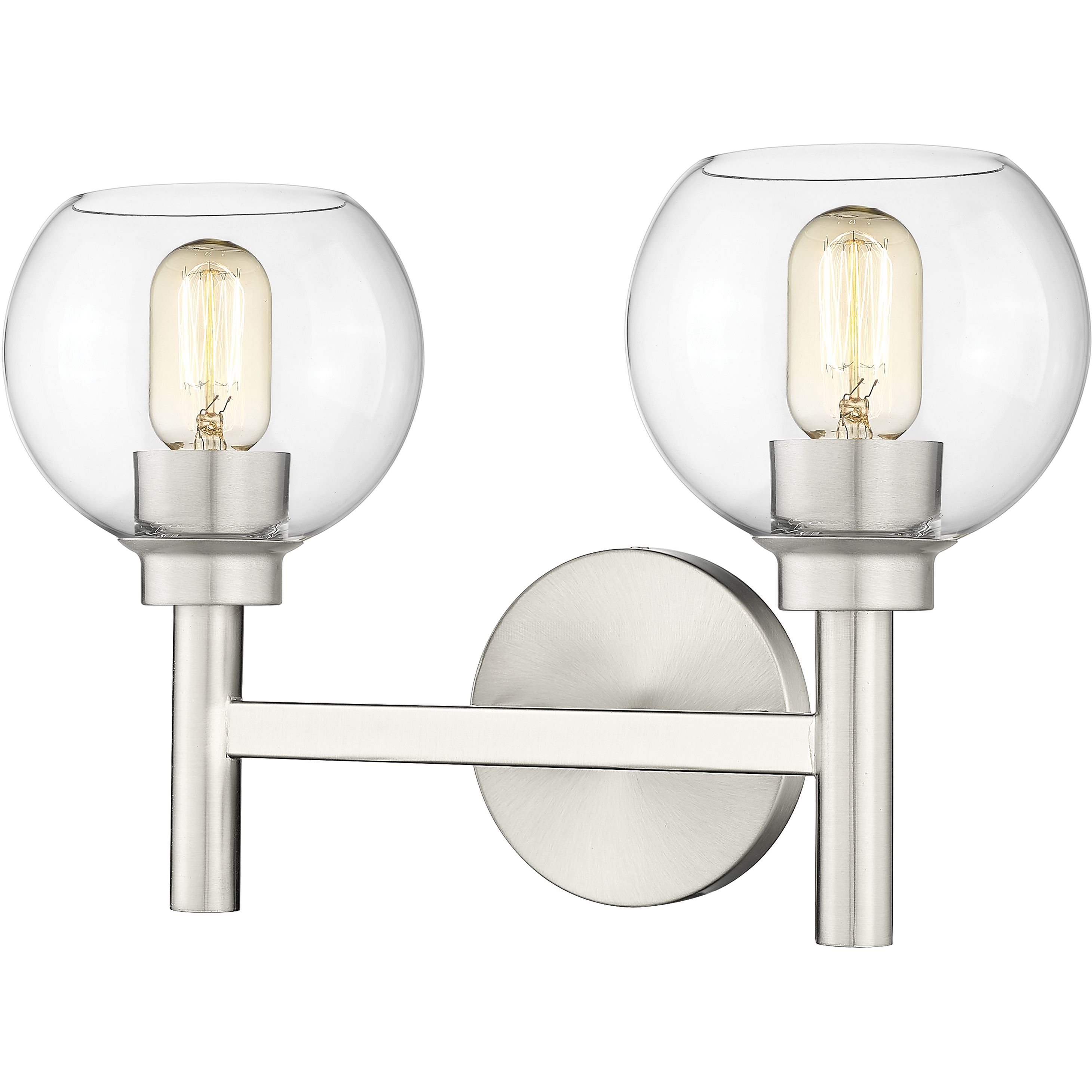 Sutton 2 Light 15.75 inch Brushed Nickel Vanity Wall Light
