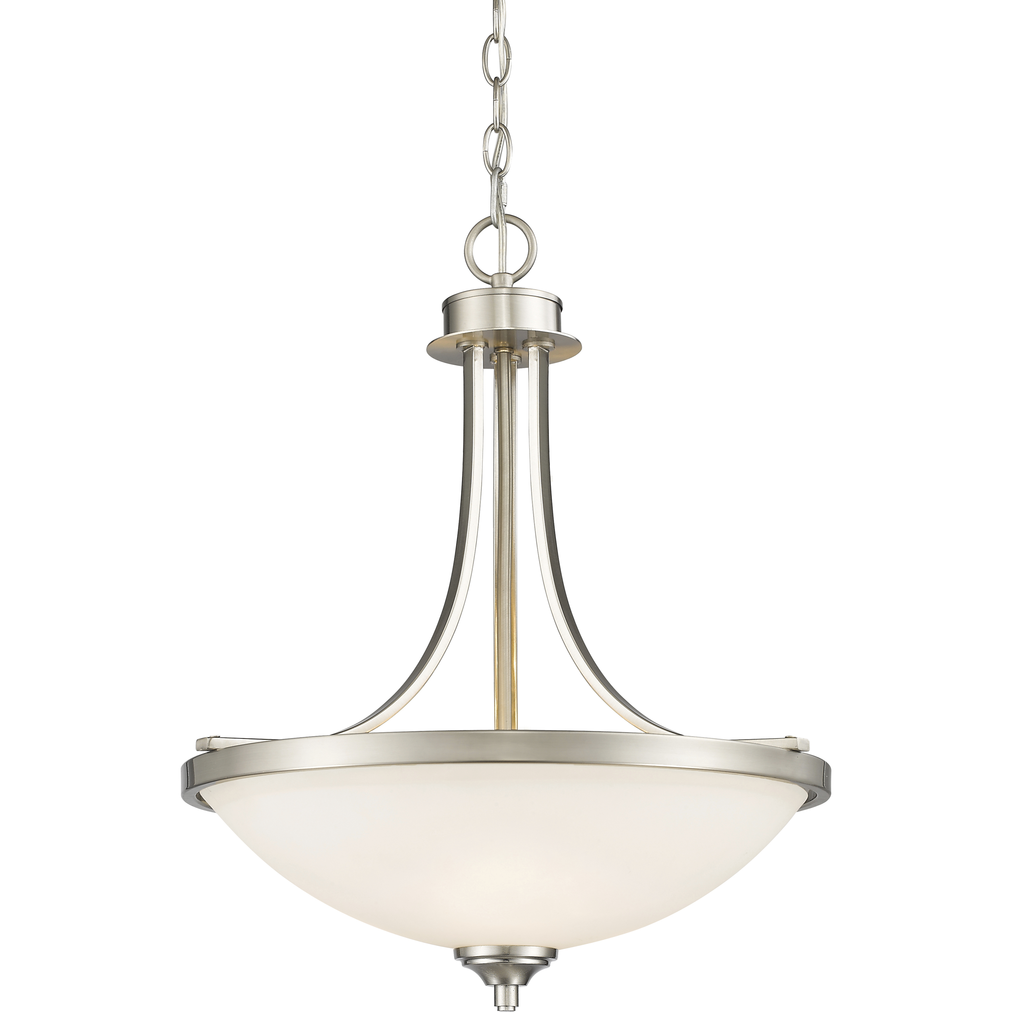 Bordeaux 3 Light 17.13 inch Brushed Nickel Pendant Ceiling Light
