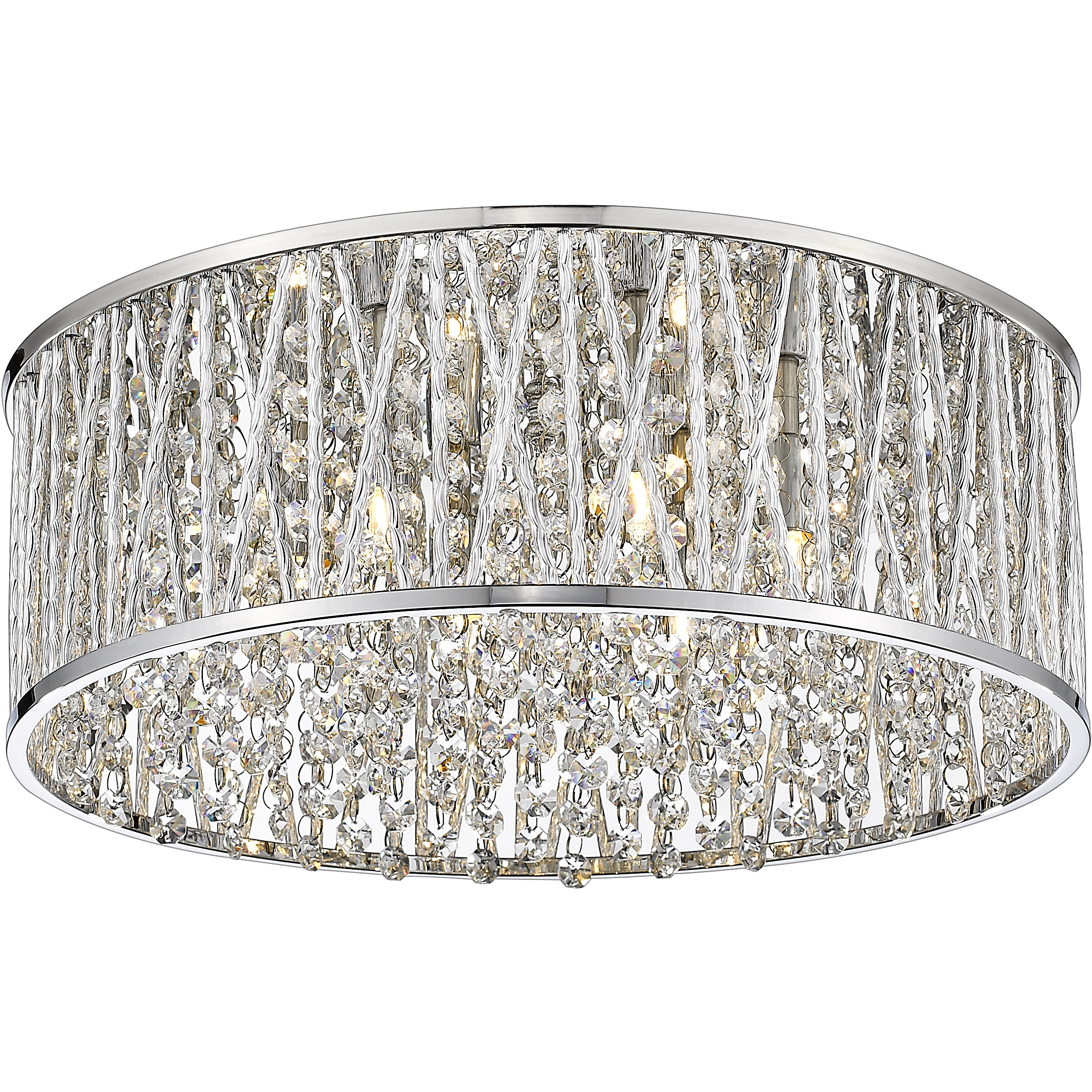 Terra 6 Light 15.75 inch Chrome Flush Mount Ceiling Light in 5.5