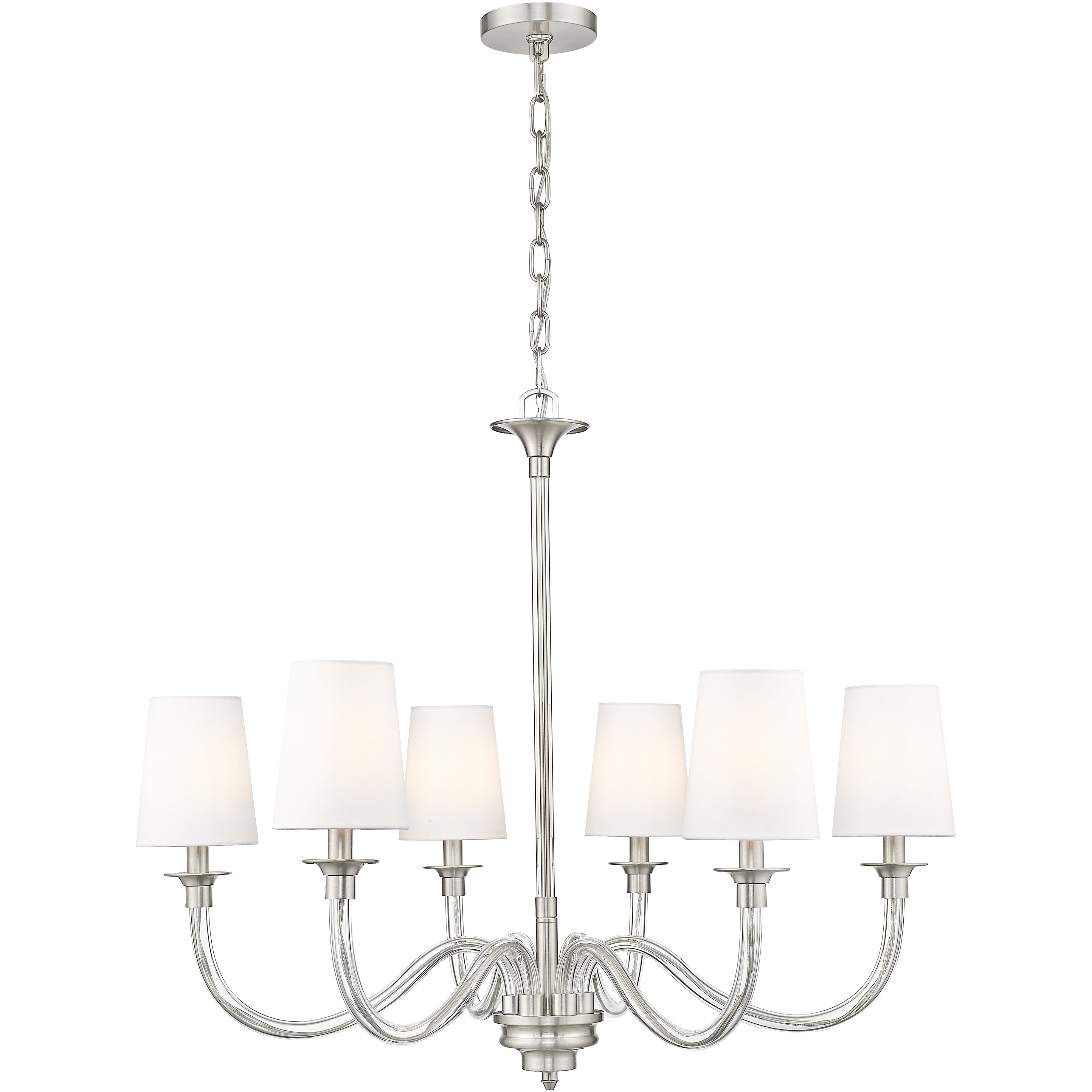 Katerina 6 Light 32 inch Brushed Nickel Chandelier Ceiling Light
