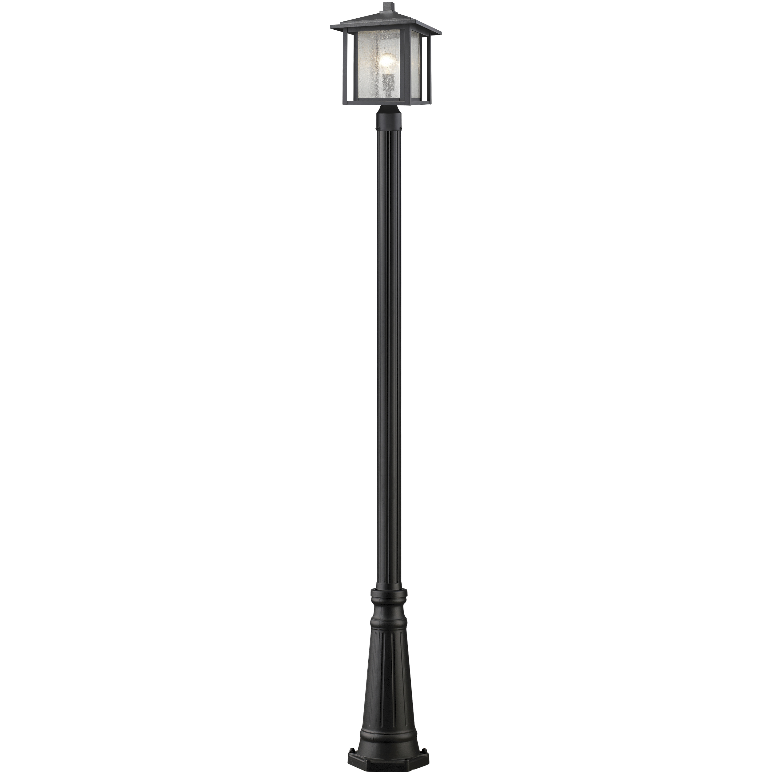 Aspen 1 Light 110 inch Black Outdoor Post Mounted Fixture