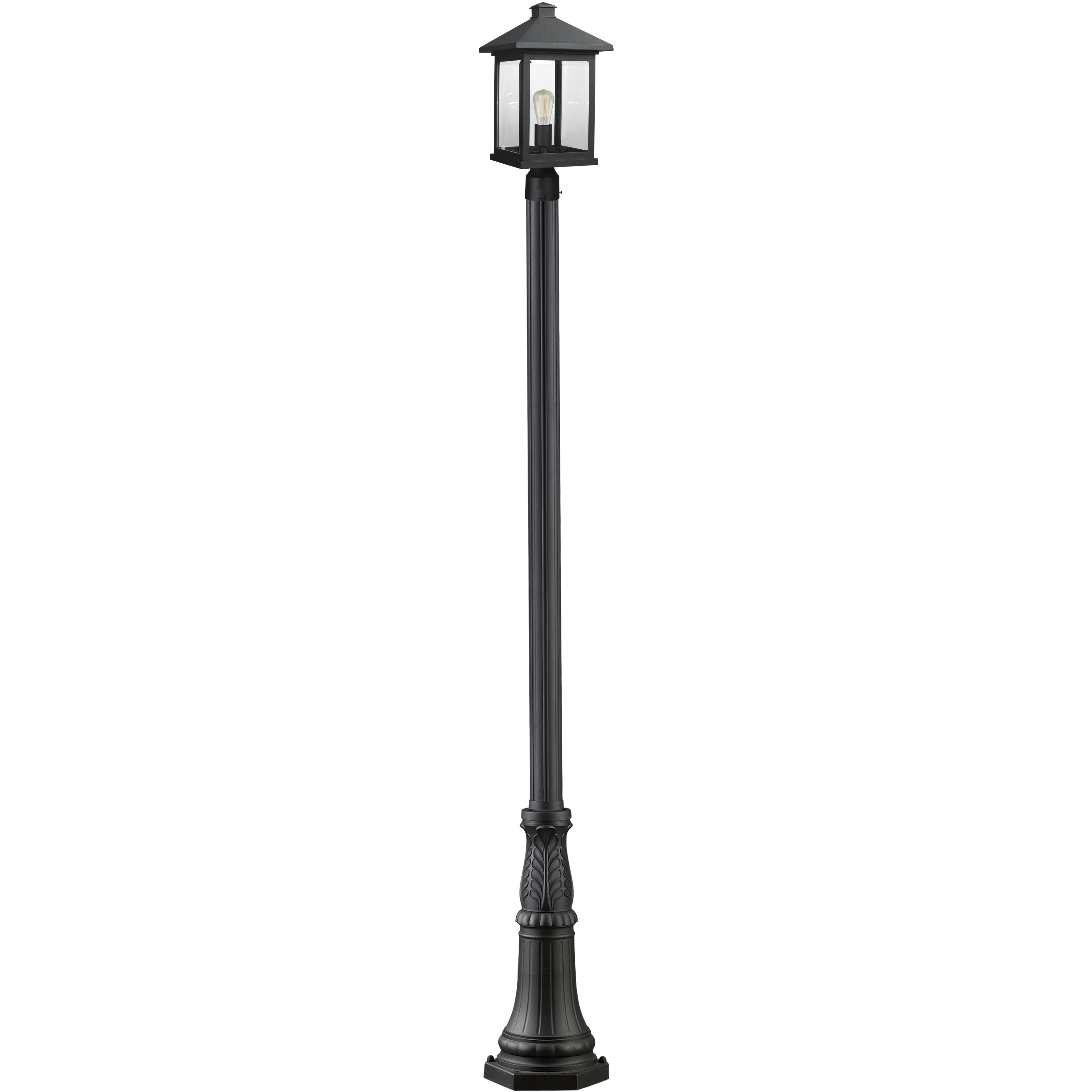 Portland 1 Light 112.25 inch Black Outdoor Post Mounted Fixture