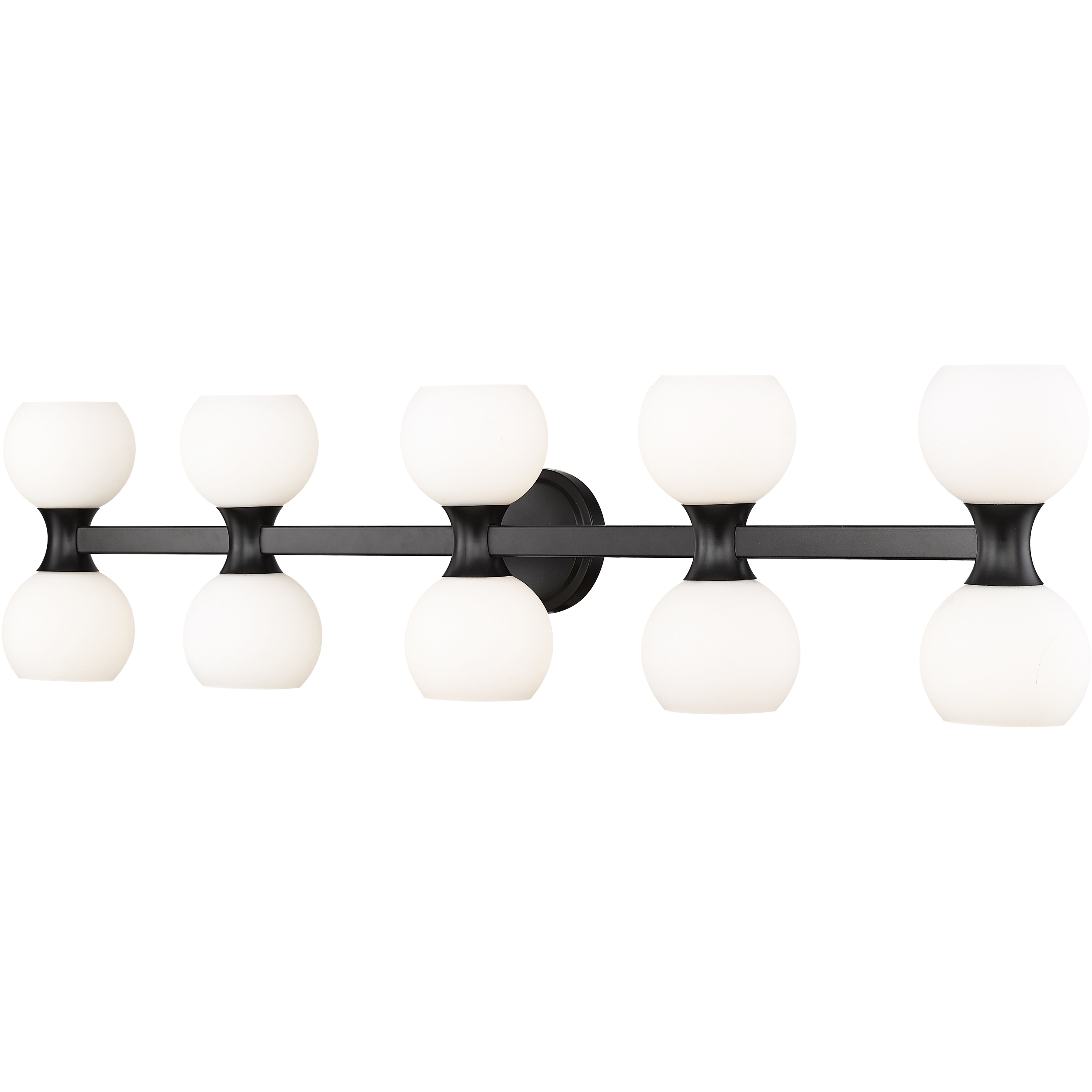Artemis 10 Light 45 inch Matte Black Vanity Wall Light