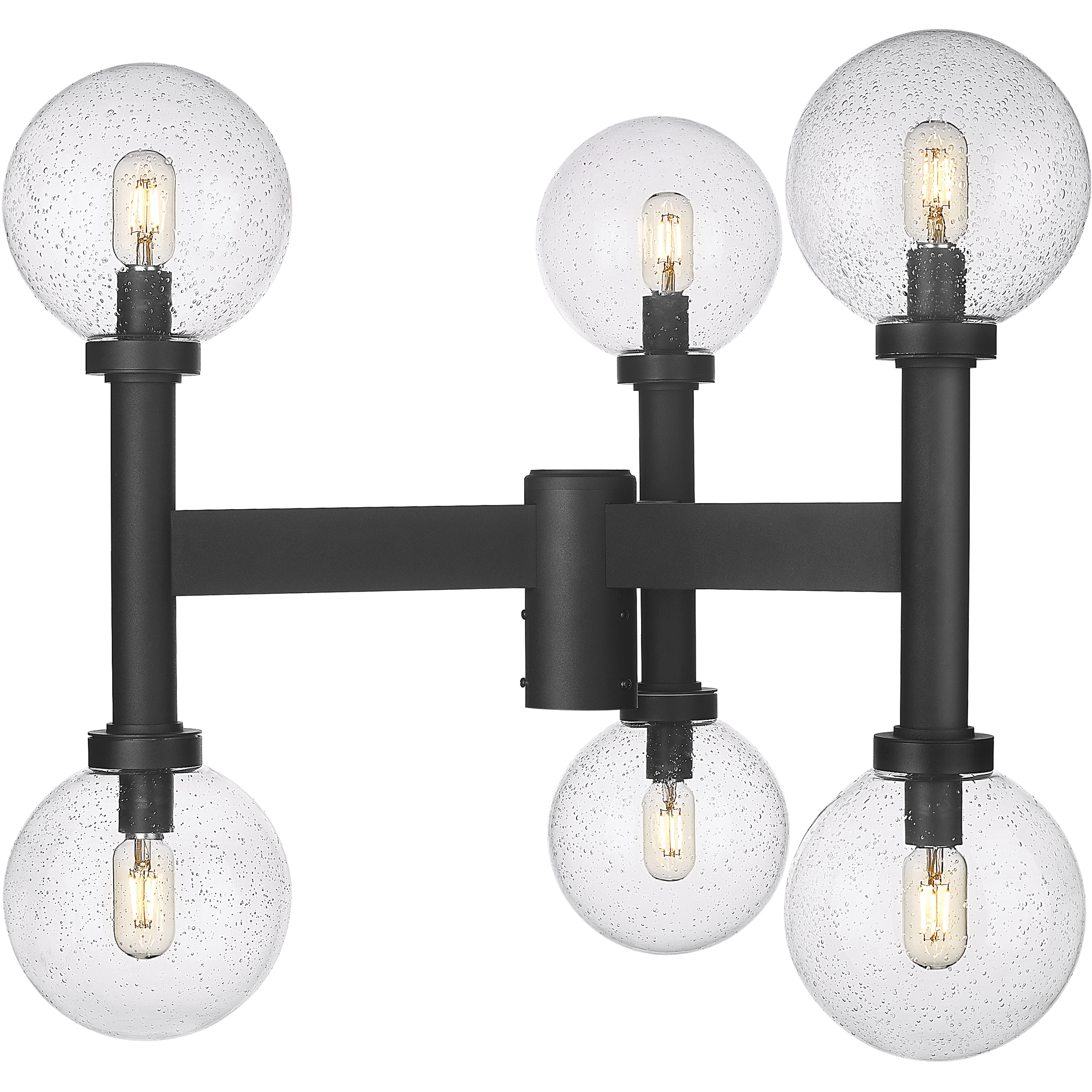 Laurent 6 Light 30 inch Black Outdoor Post Mount Fixture