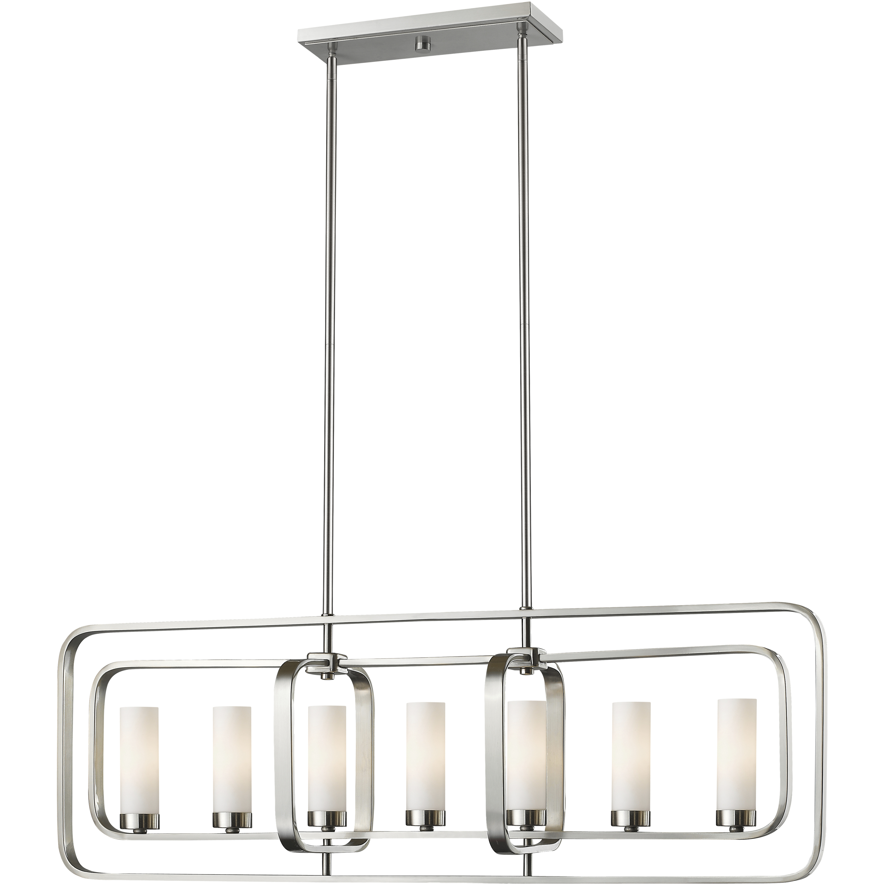 Aideen 7 Light 42.25 inch Brushed Nickel Linear Chandelier Ceiling Light