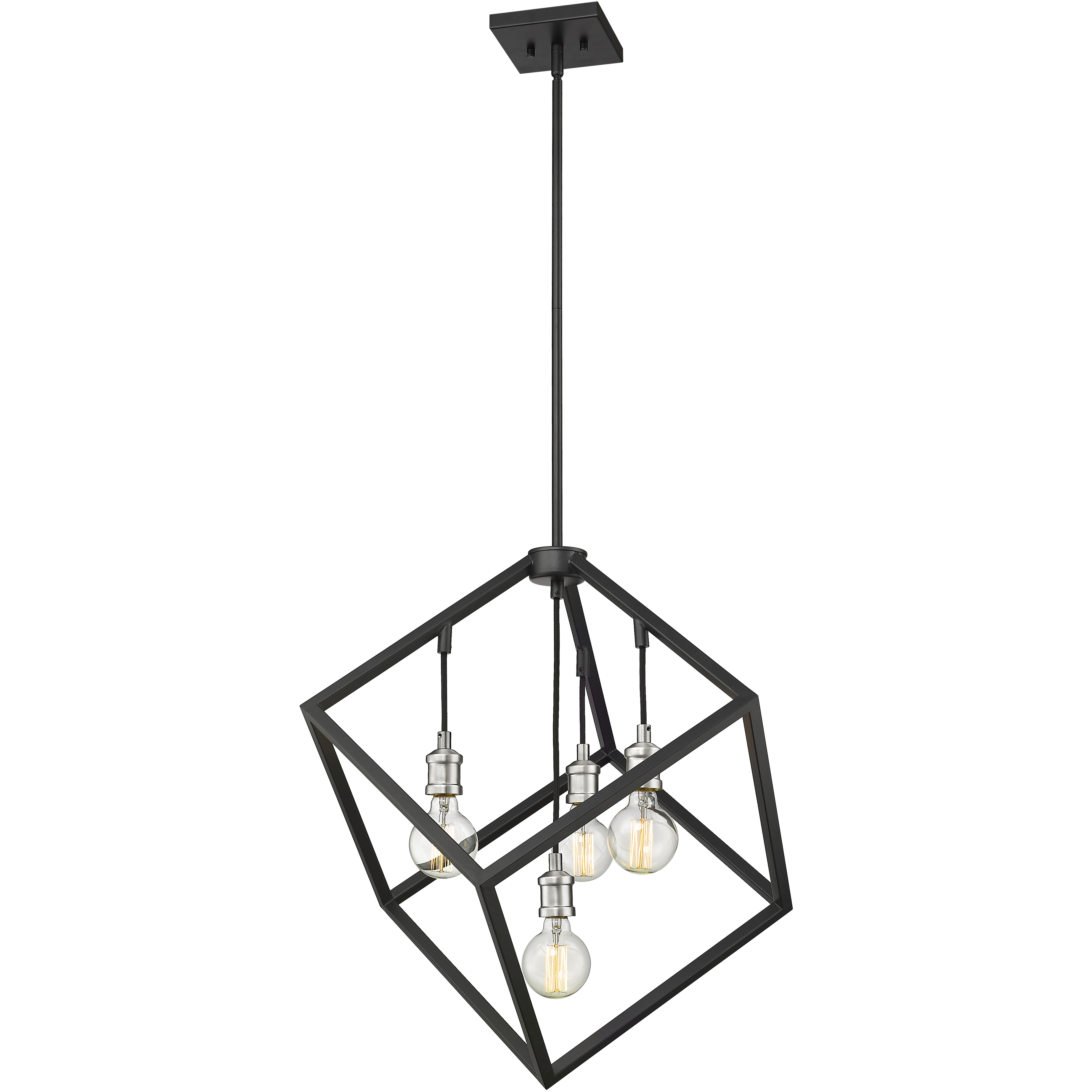 Z-Lite 478P24-MB-BN Vertical 4 Light 24 inch Matte Black and