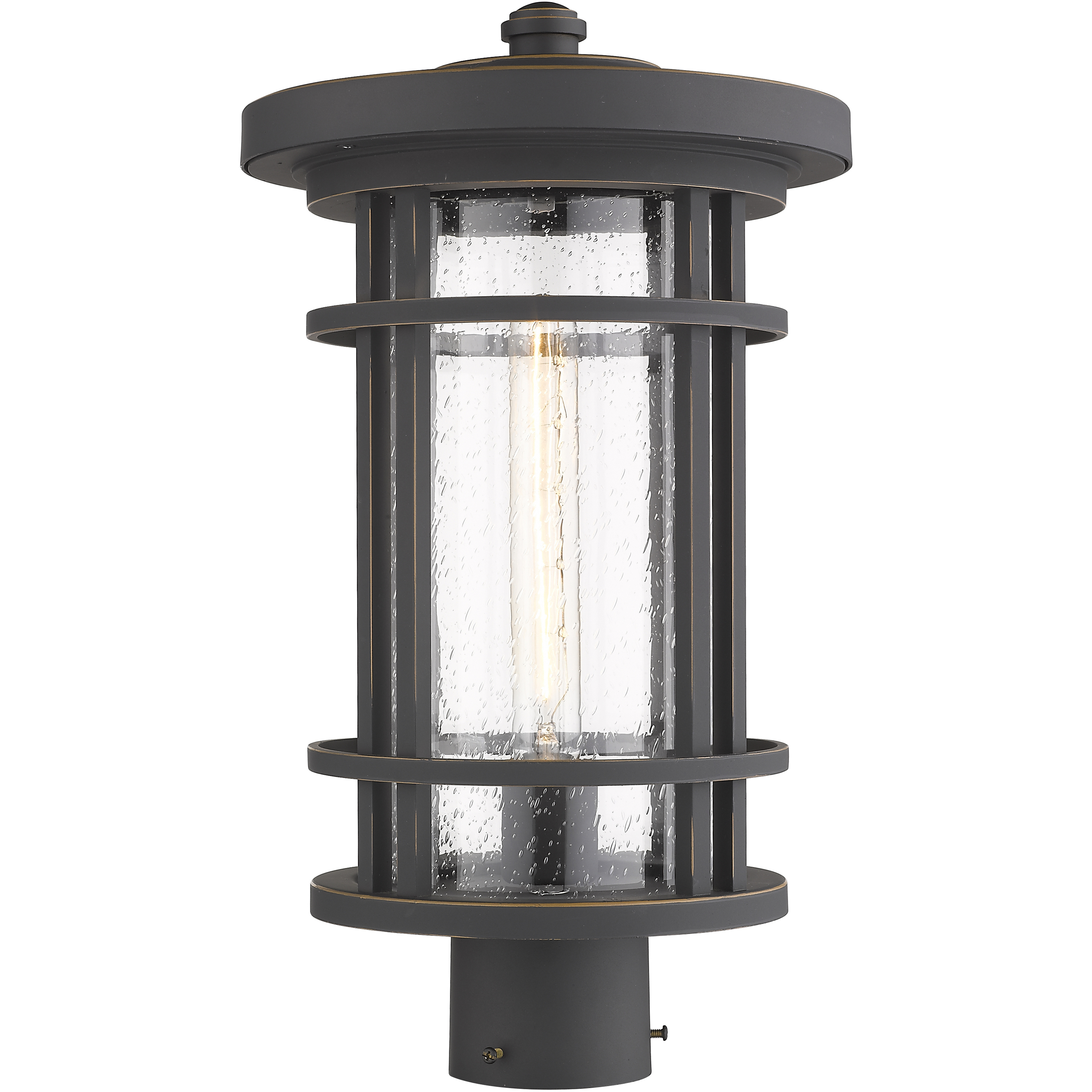 Jordan 1 Light 17.75 inch Oil Rubbed Bronze Outdoor Post Mount Fixture