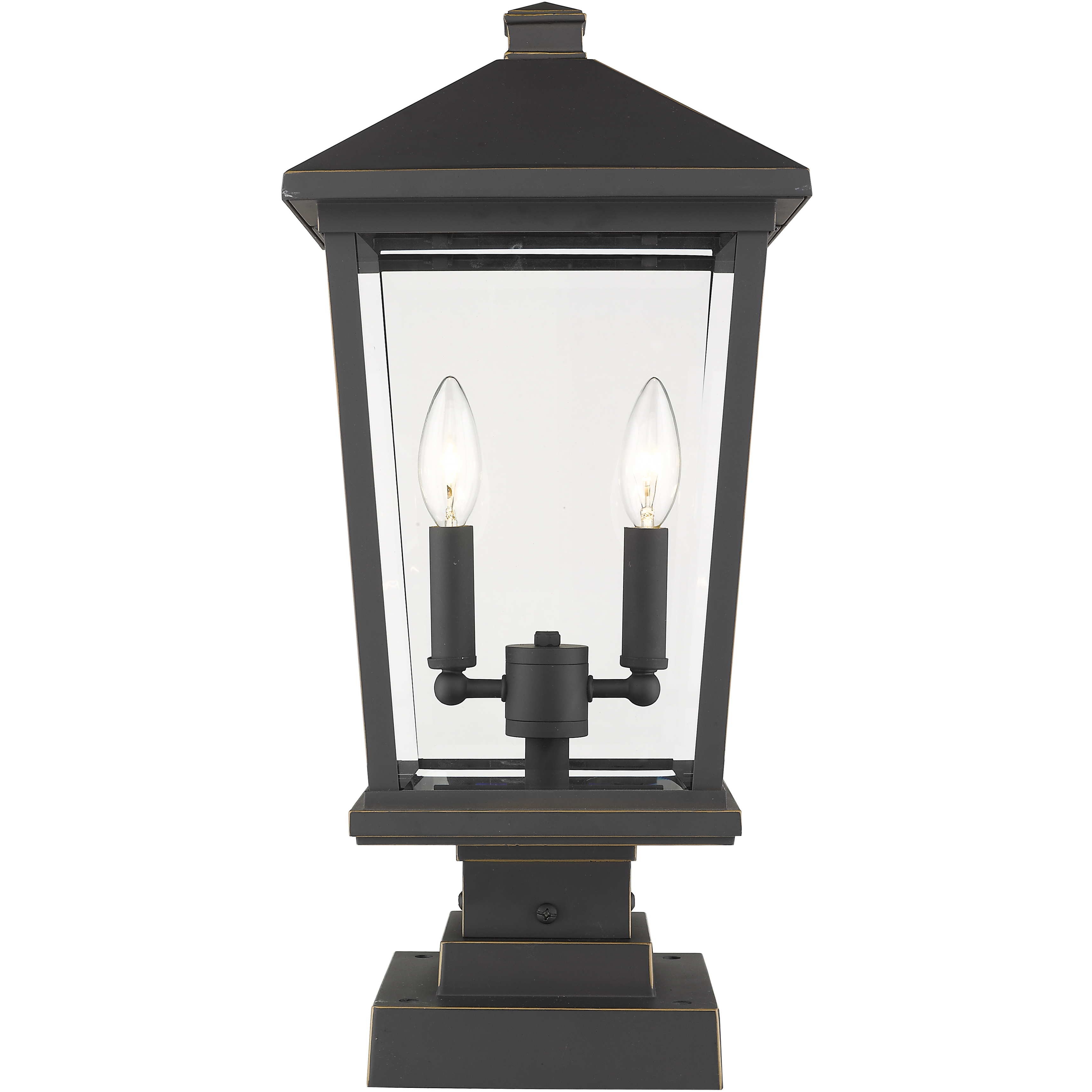 Beacon 2 Light 22 inch Oil Rubbed Bronze Outdoor Pier Mounted Fixture