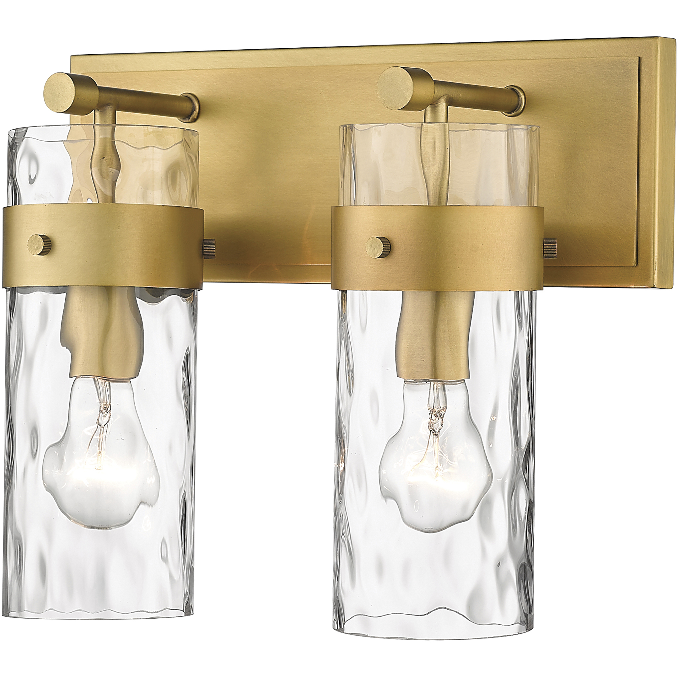 Fontaine 2 Light 14 inch Rubbed Brass Vanity Wall Light in Rubbed Bronze