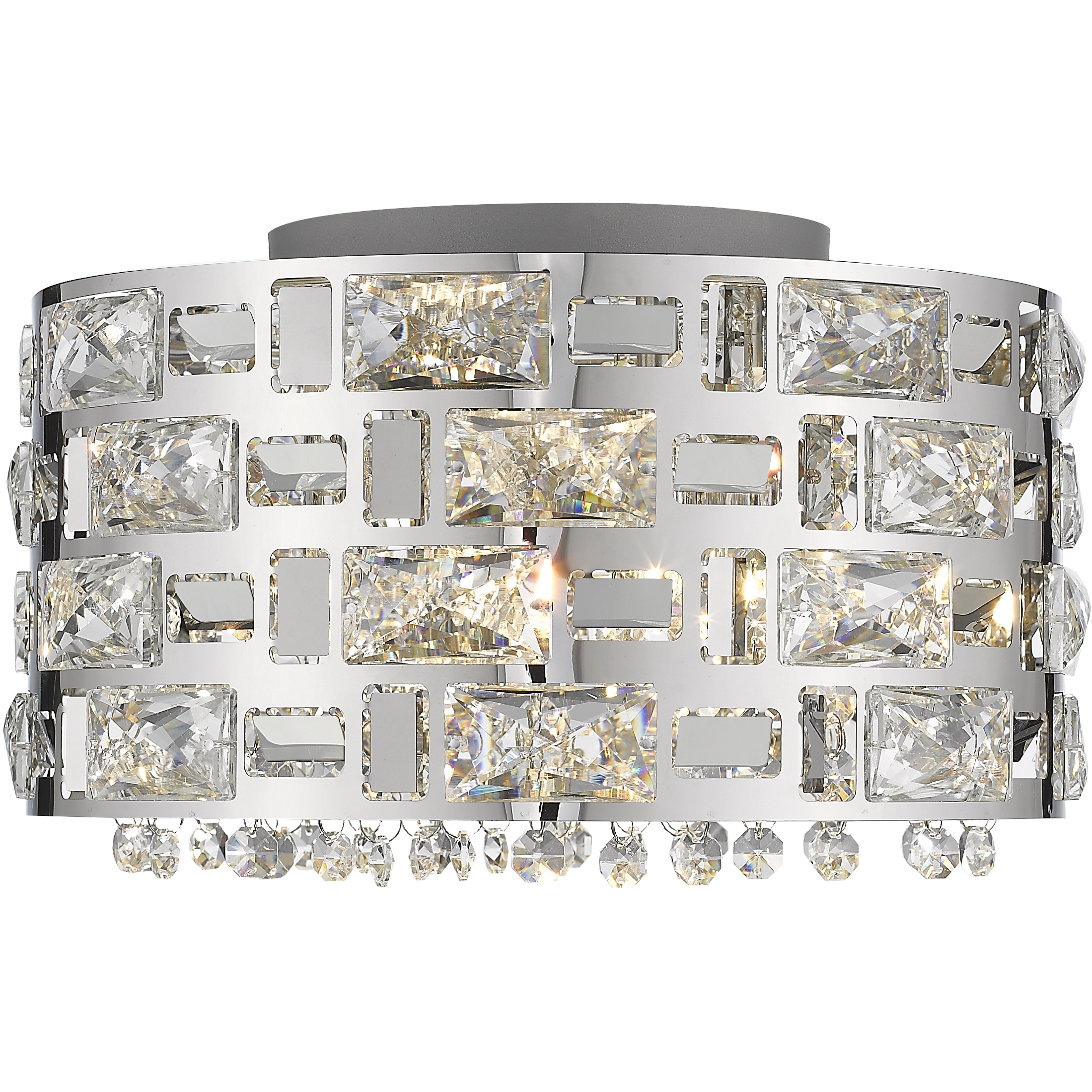 Aludra 4 Light 12.25 inch Chrome Flush Mount Ceiling Light