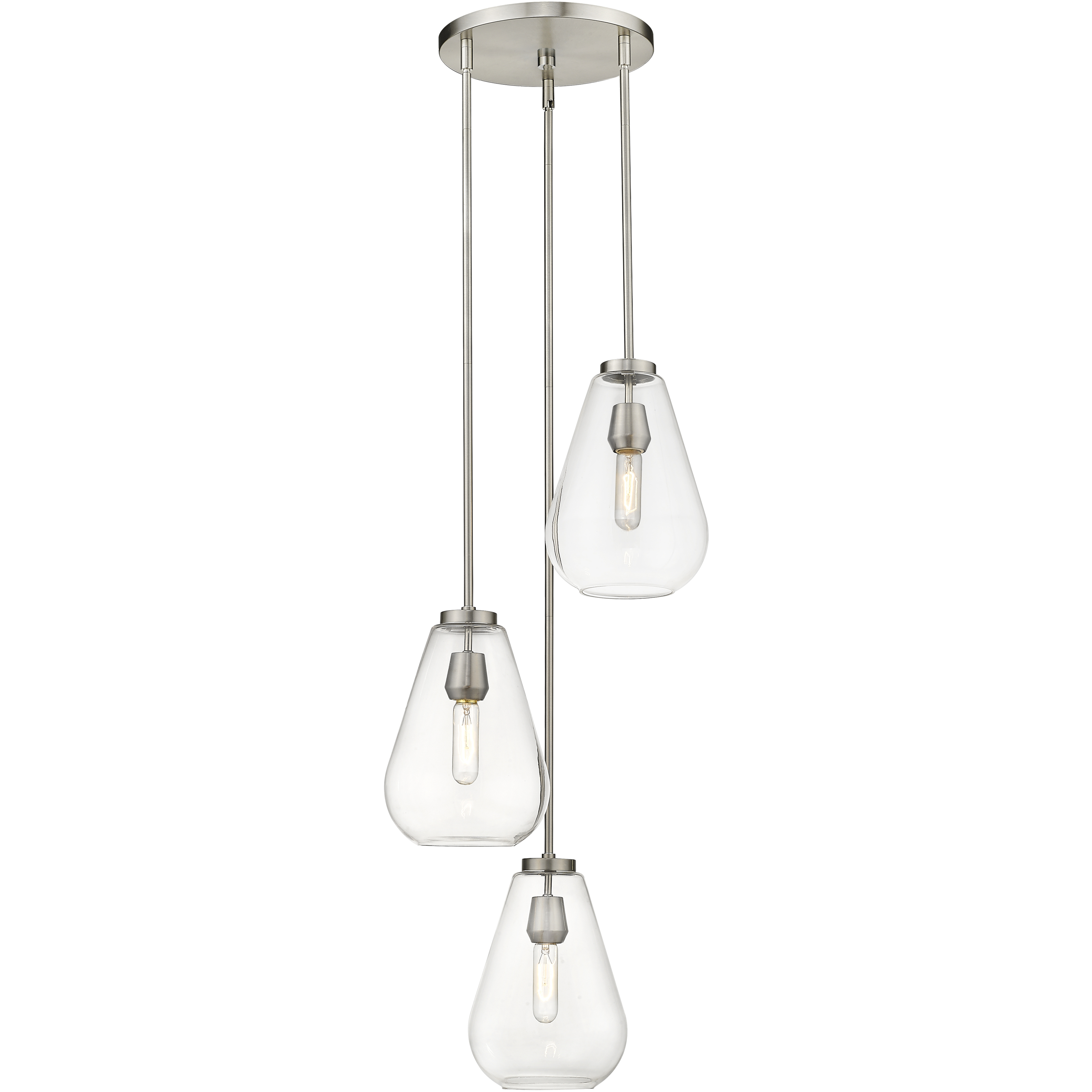 Ayra 3 Light 18 inch Brushed Nickel Chandelier Ceiling Light
