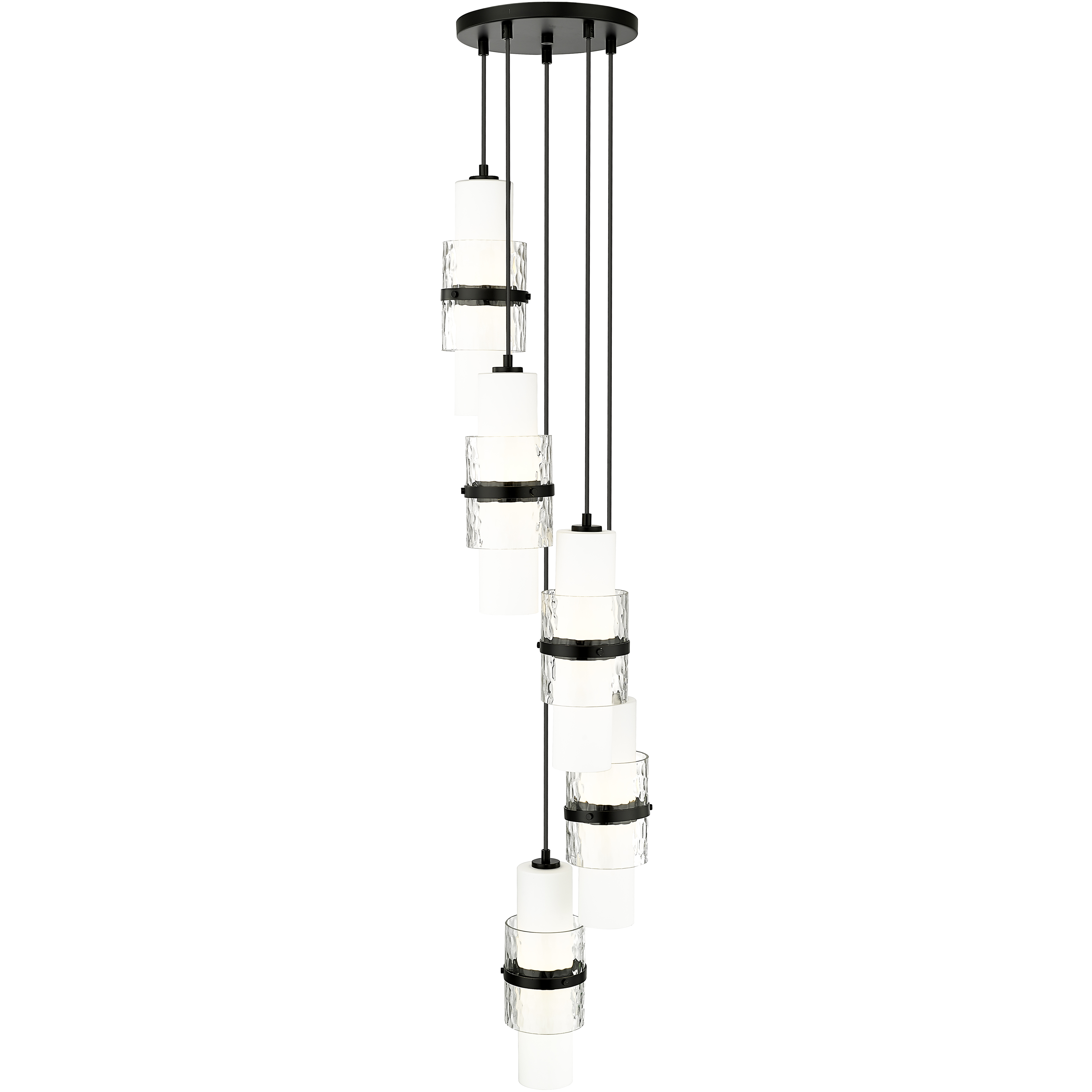 Cayden 5 Light 12 inch Matte Black Chandelier Ceiling Light