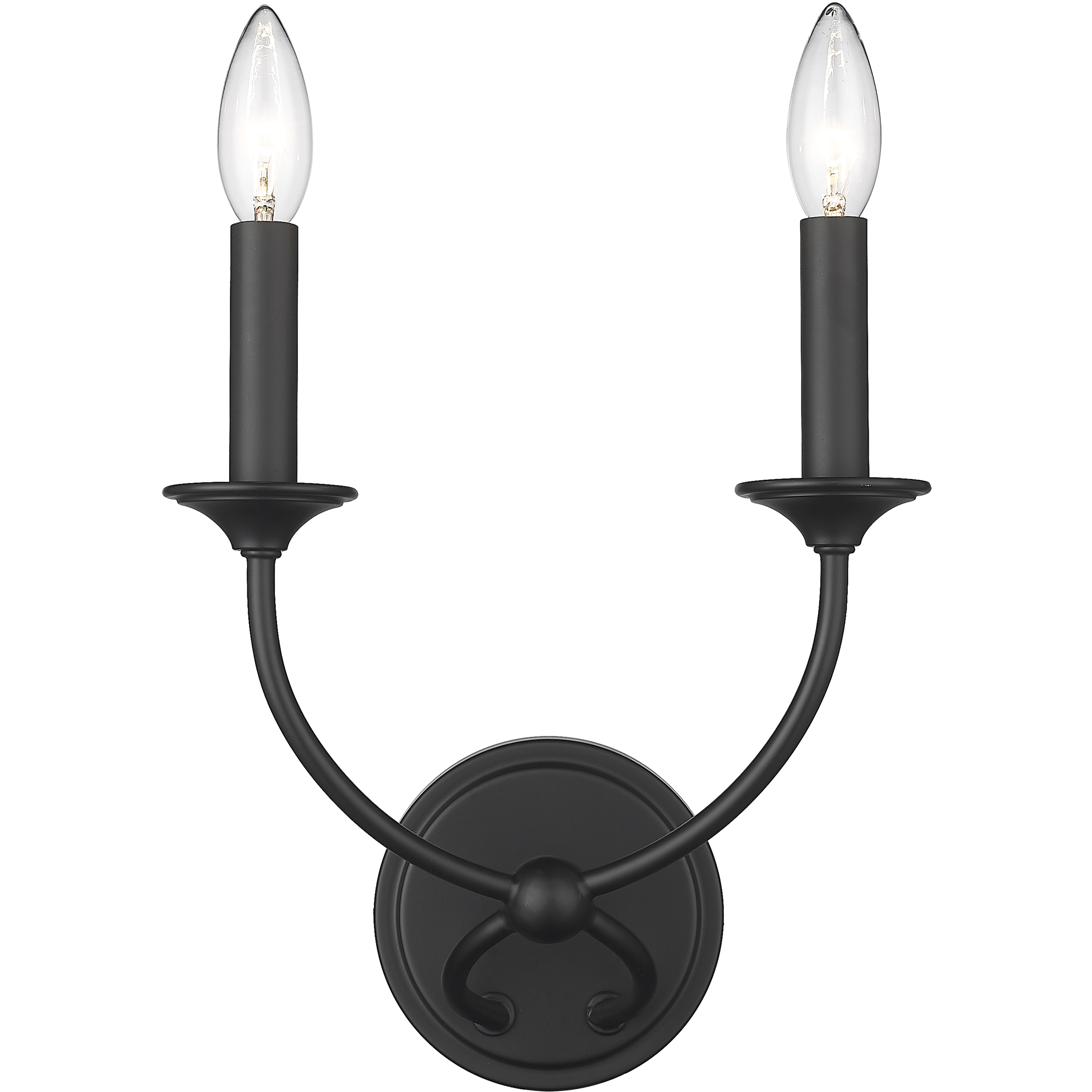 Arabella 2 Light 10 inch Matte Black Wall Sconce Wall Light