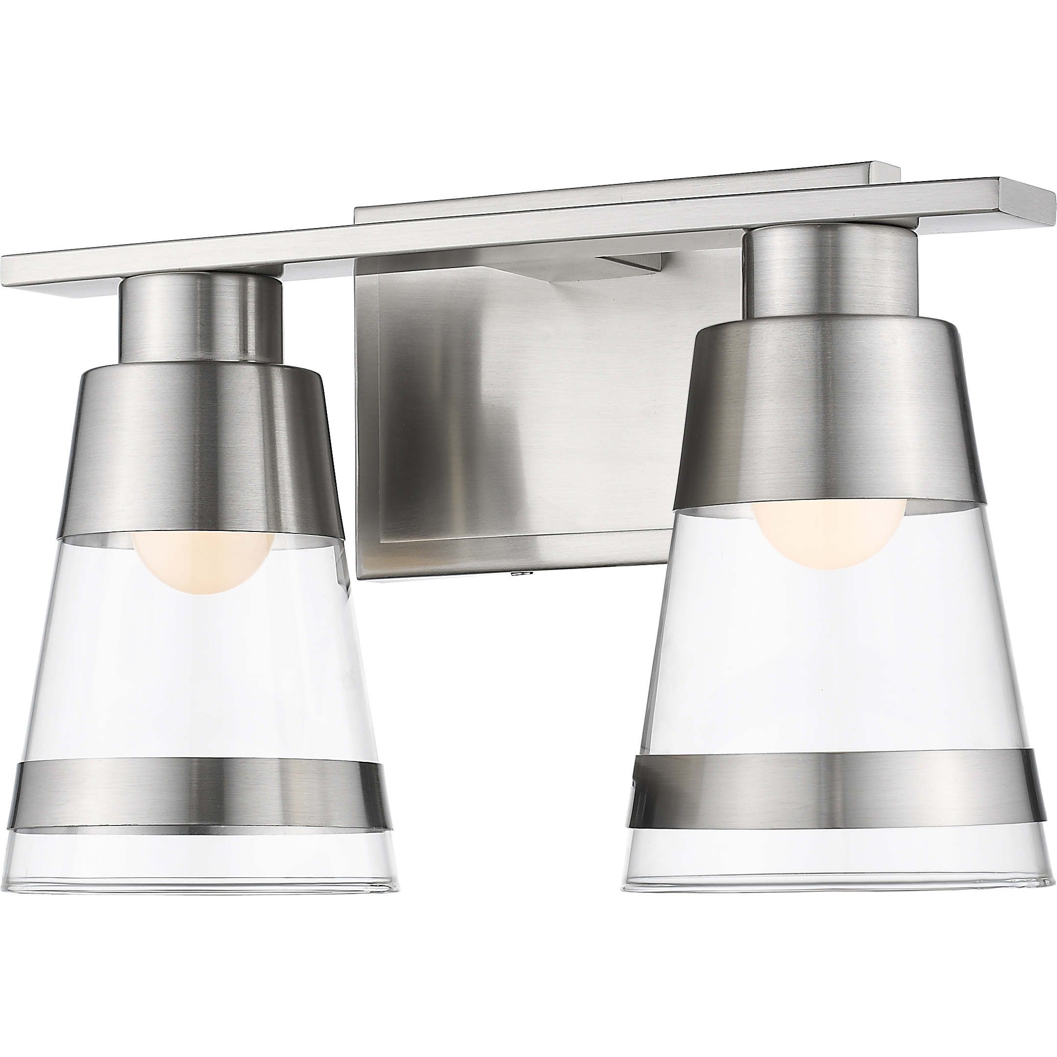 Ethos LED 13 inch Brushed Nickel Vanity Wall Light in Clear Glass