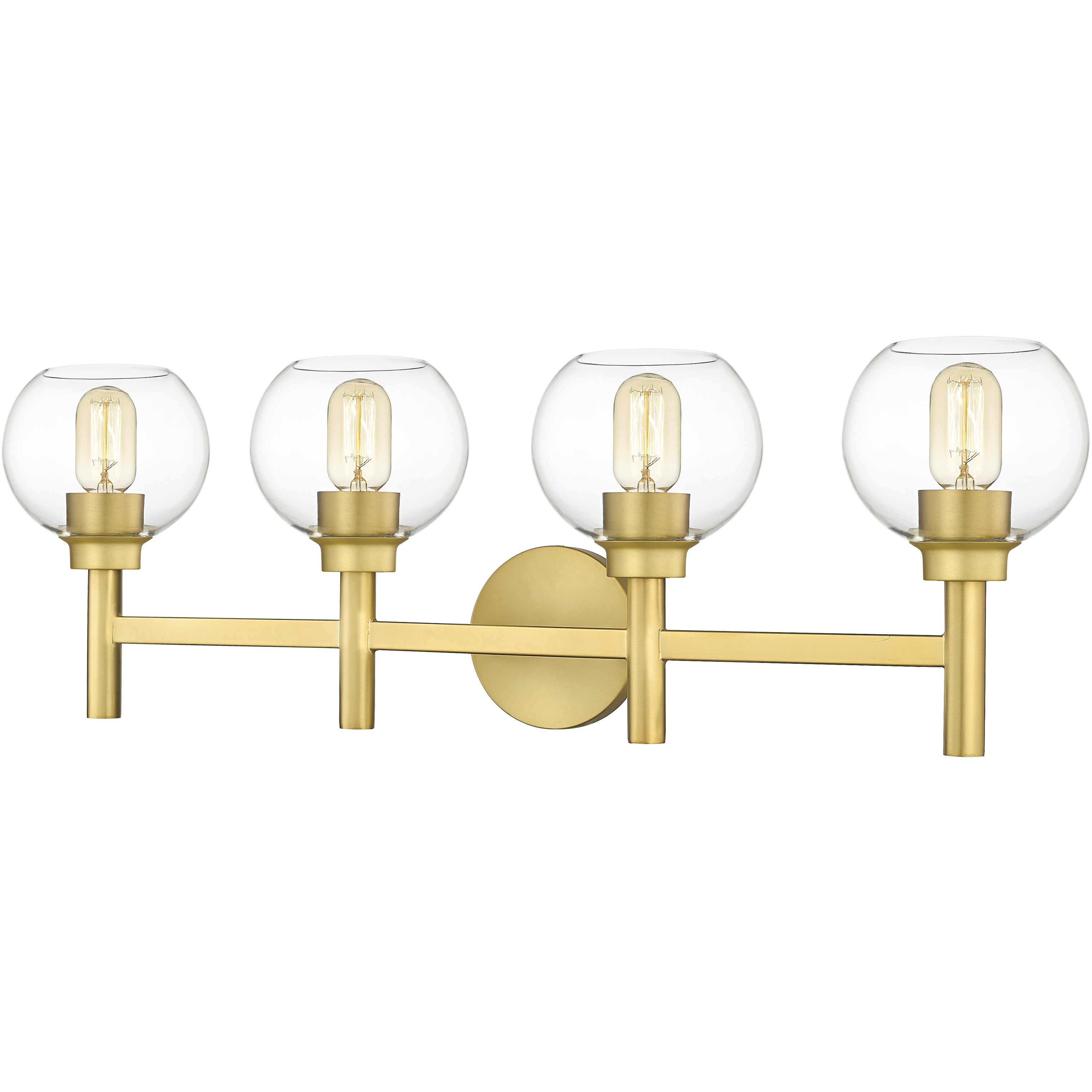 Sutton 4 Light 31.5 inch Brushed Gold Vanity Wall Light