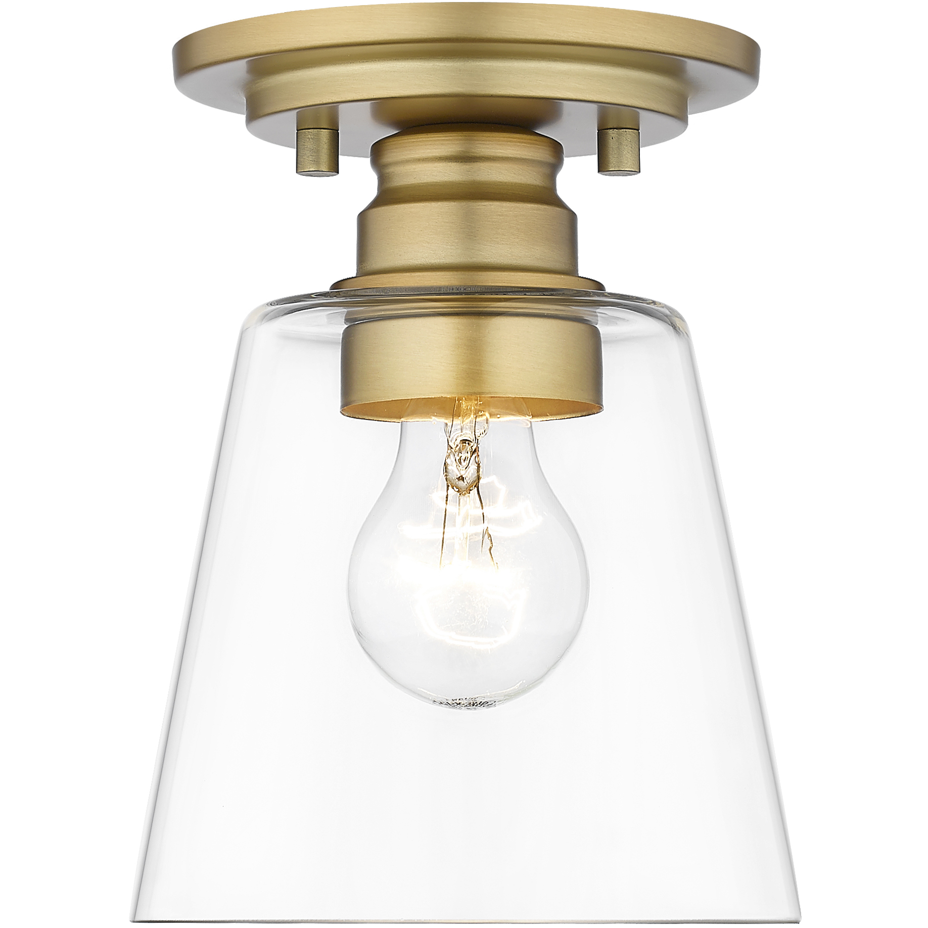 Annora 1 Light 7 inch Olde Brass Flush Mount Ceiling Light