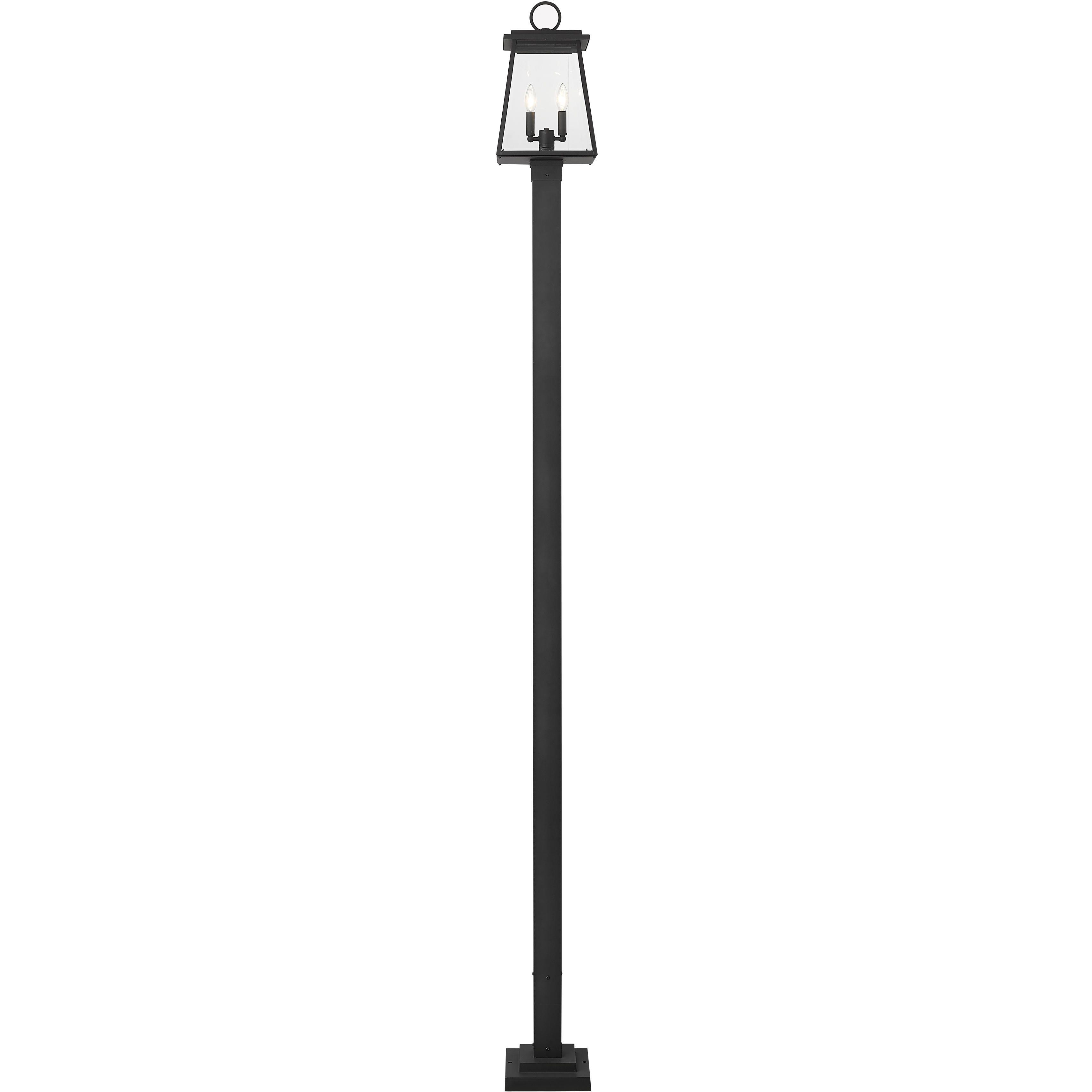 Broughton 2 Light 112.5 inch Black Outdoor Post Mounted Fixture