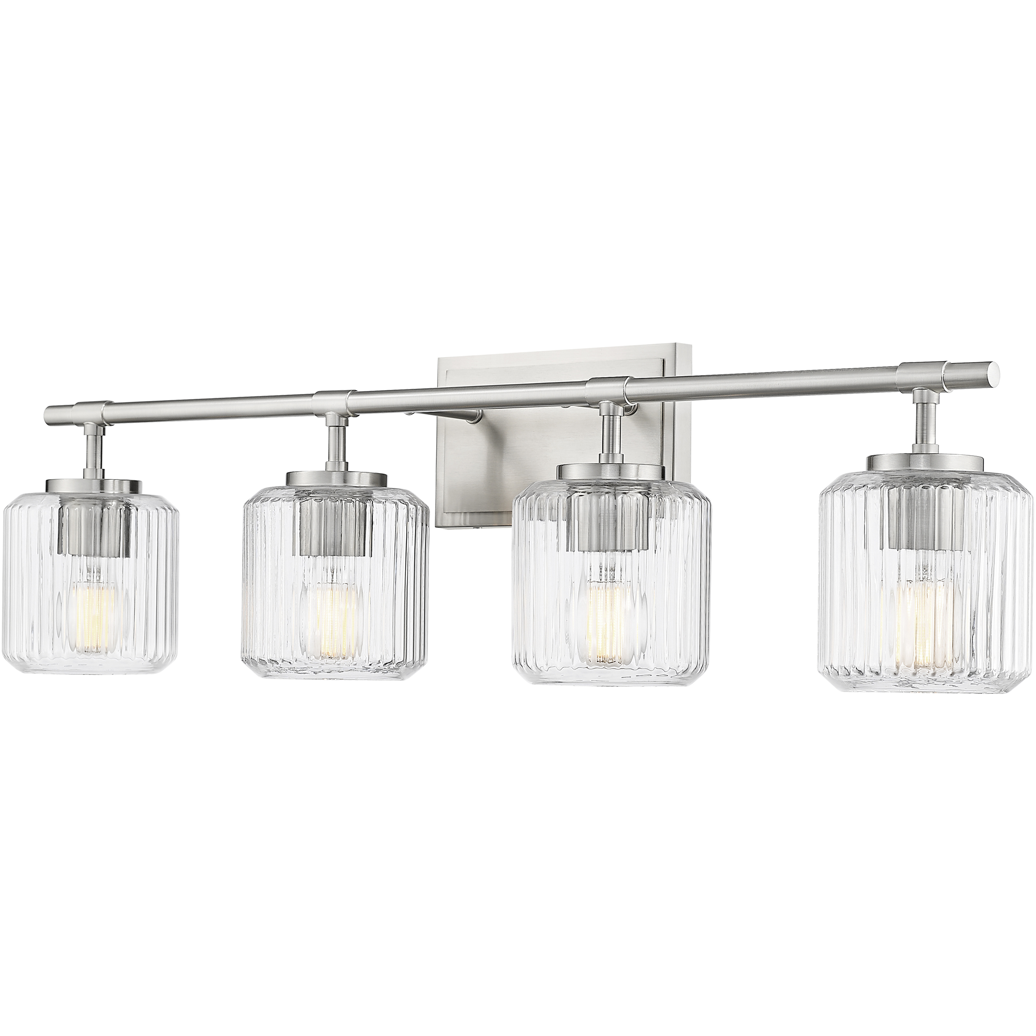 Landon 4 Light 32 inch Brushed Nickel Vanity Wall Light