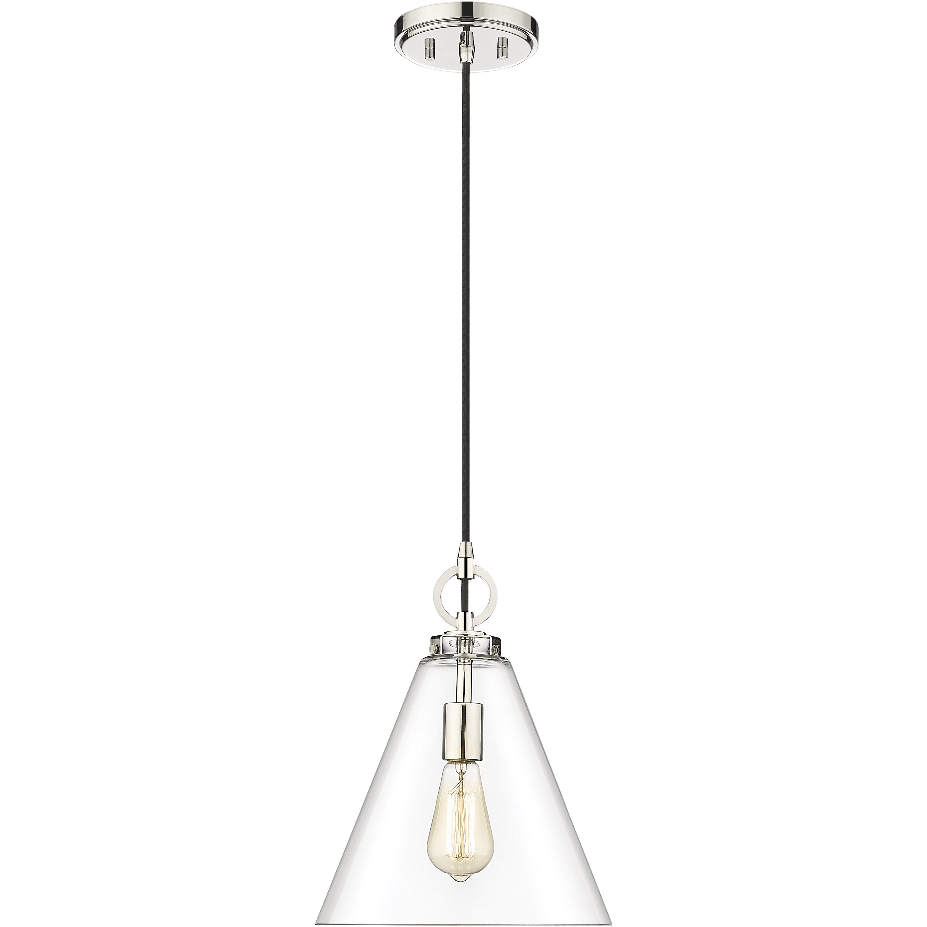 Harper 1 Light 11.5 inch Polished Nickel Pendant Ceiling Light